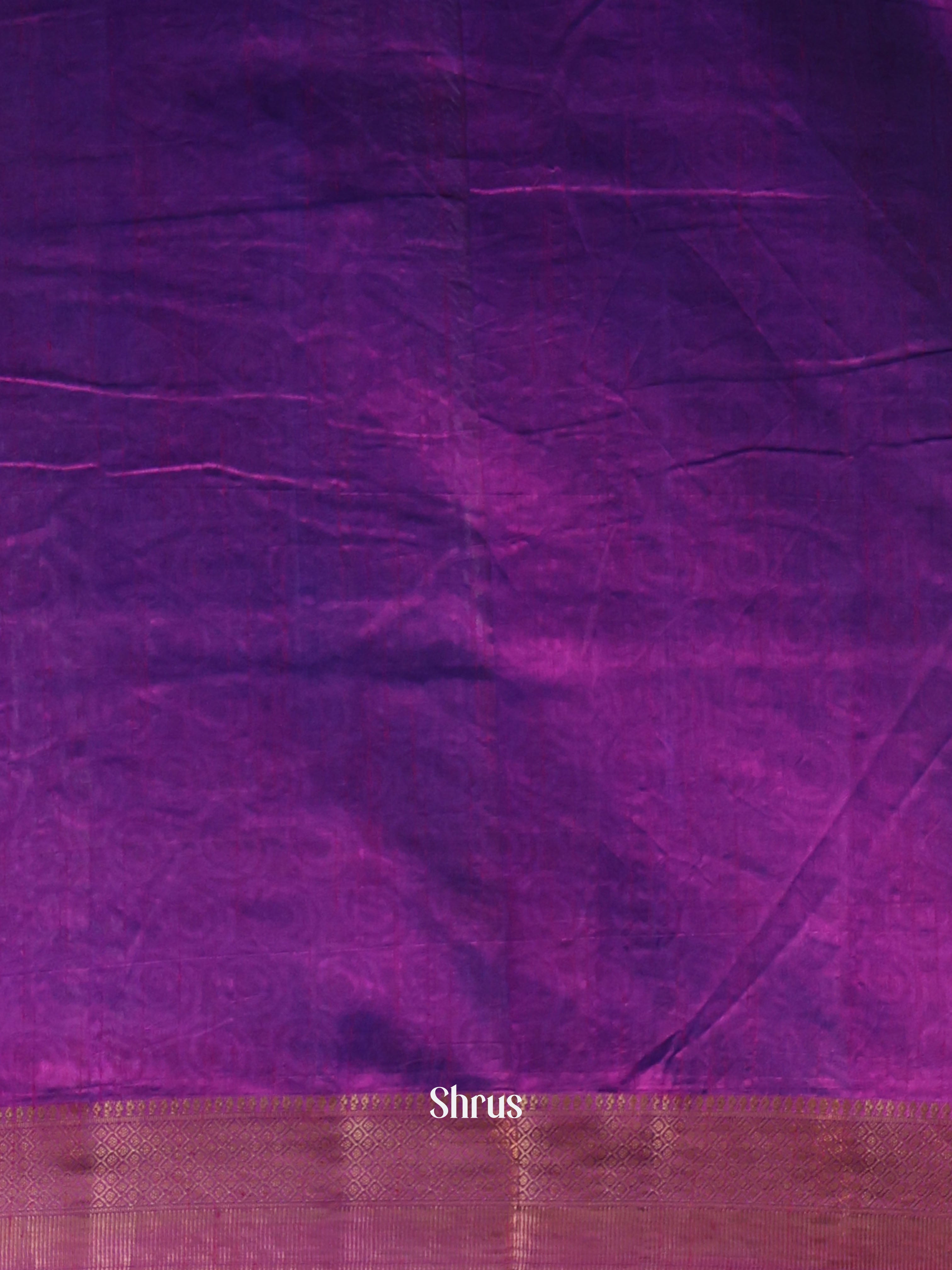 Blue & Purple - Semi Patola Saree - Shop on Shrus.com