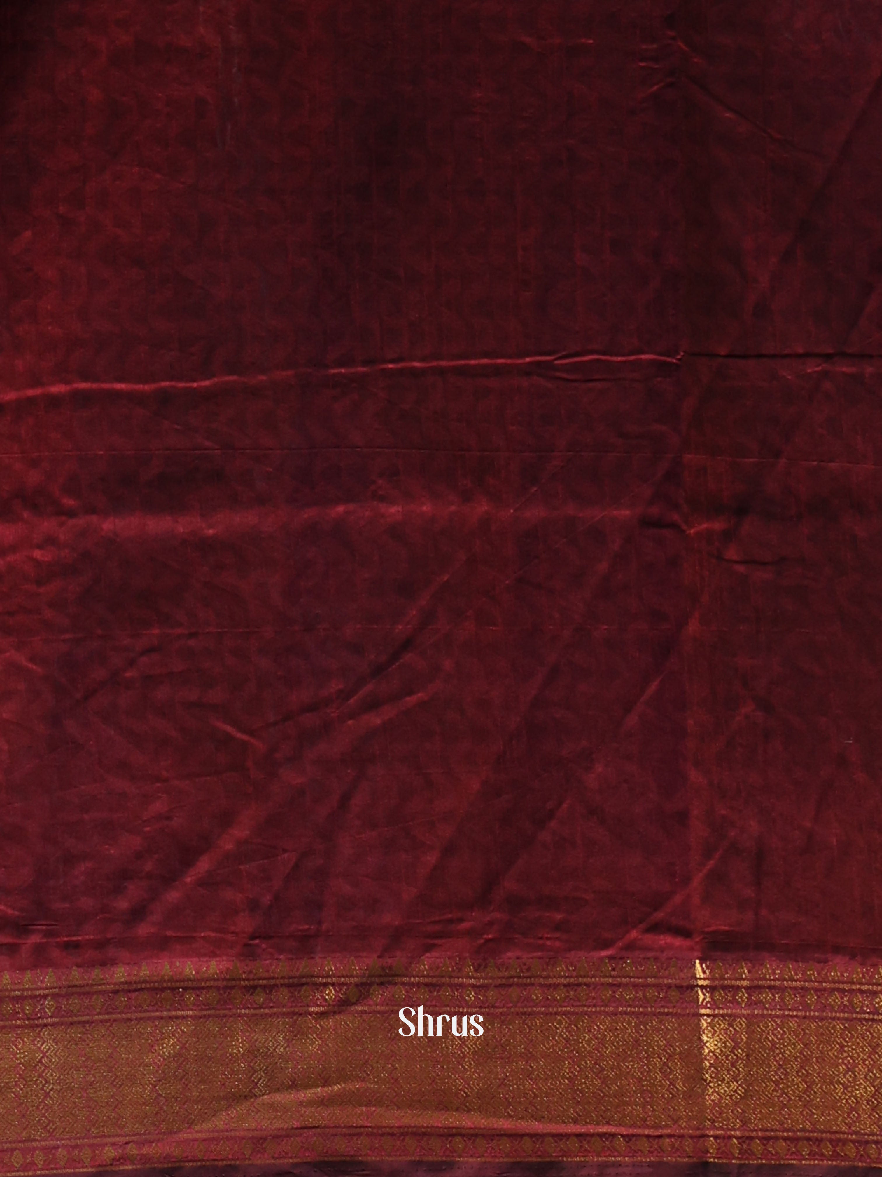 Black & Maroon - Semi Patola Saree - Shop on Shrus.com