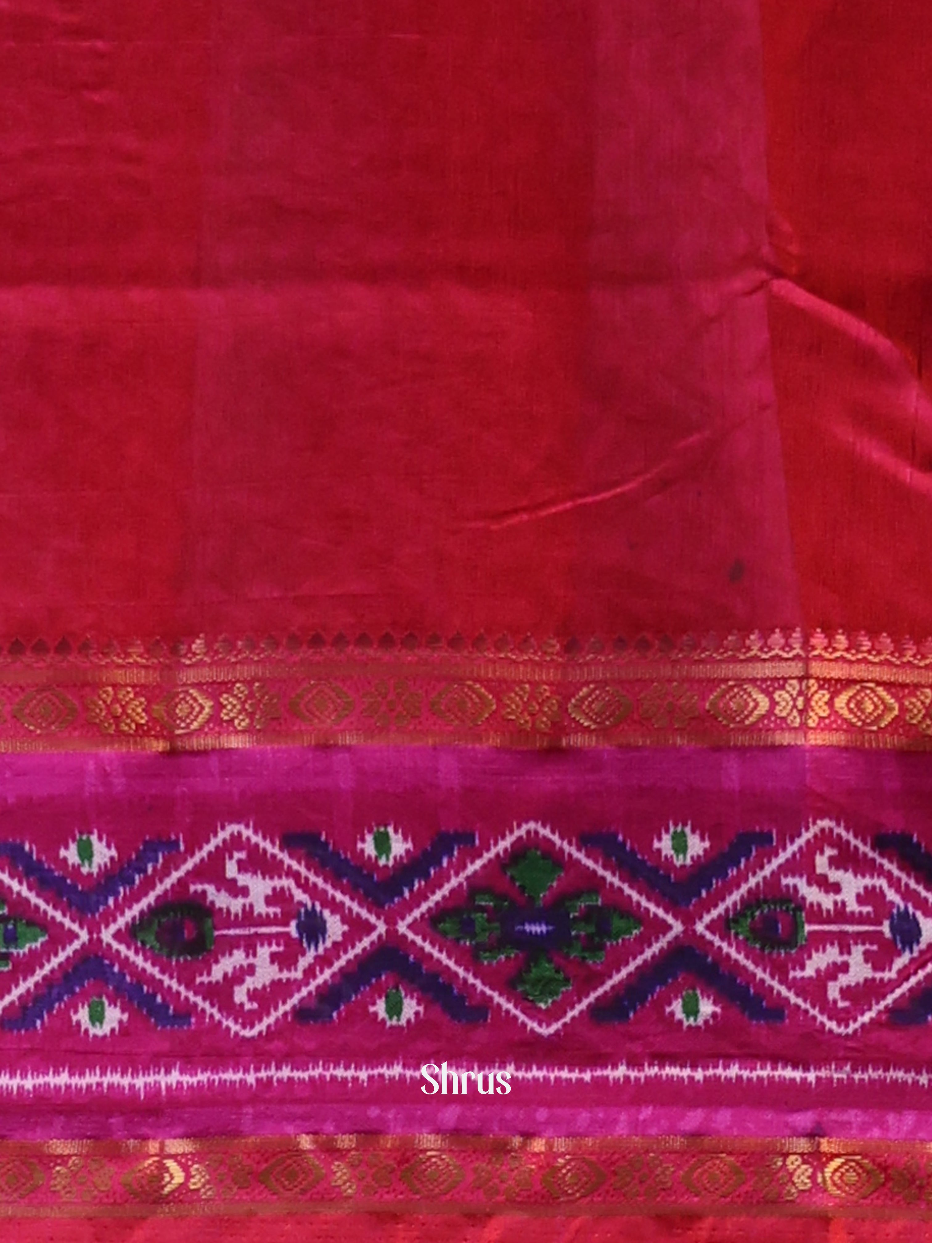 Purple & Pink - Semi Patola Saree - Shop on Shrus.com