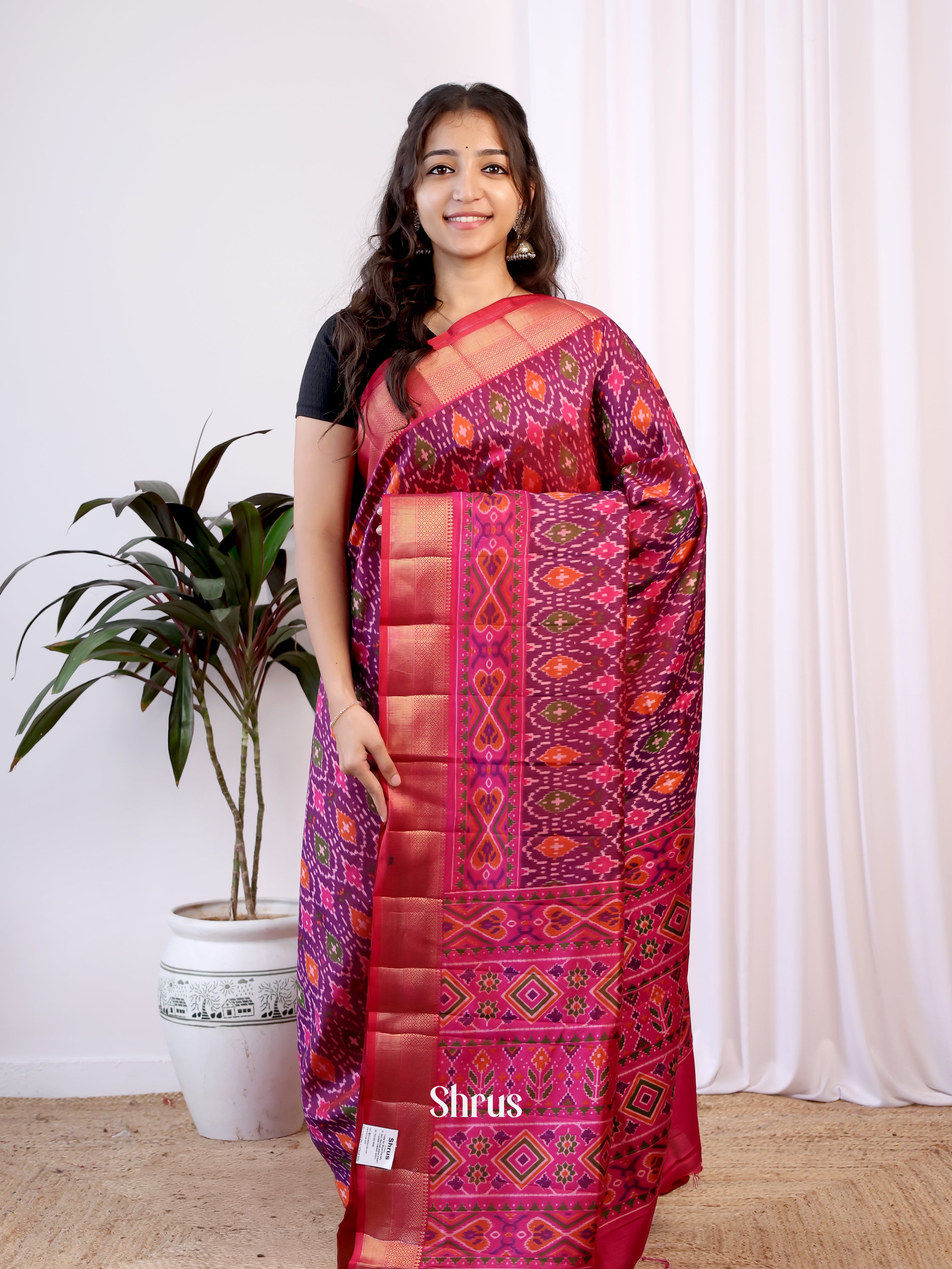 CJS17471 - Semi Patola Saree - Shop on Shrus.com