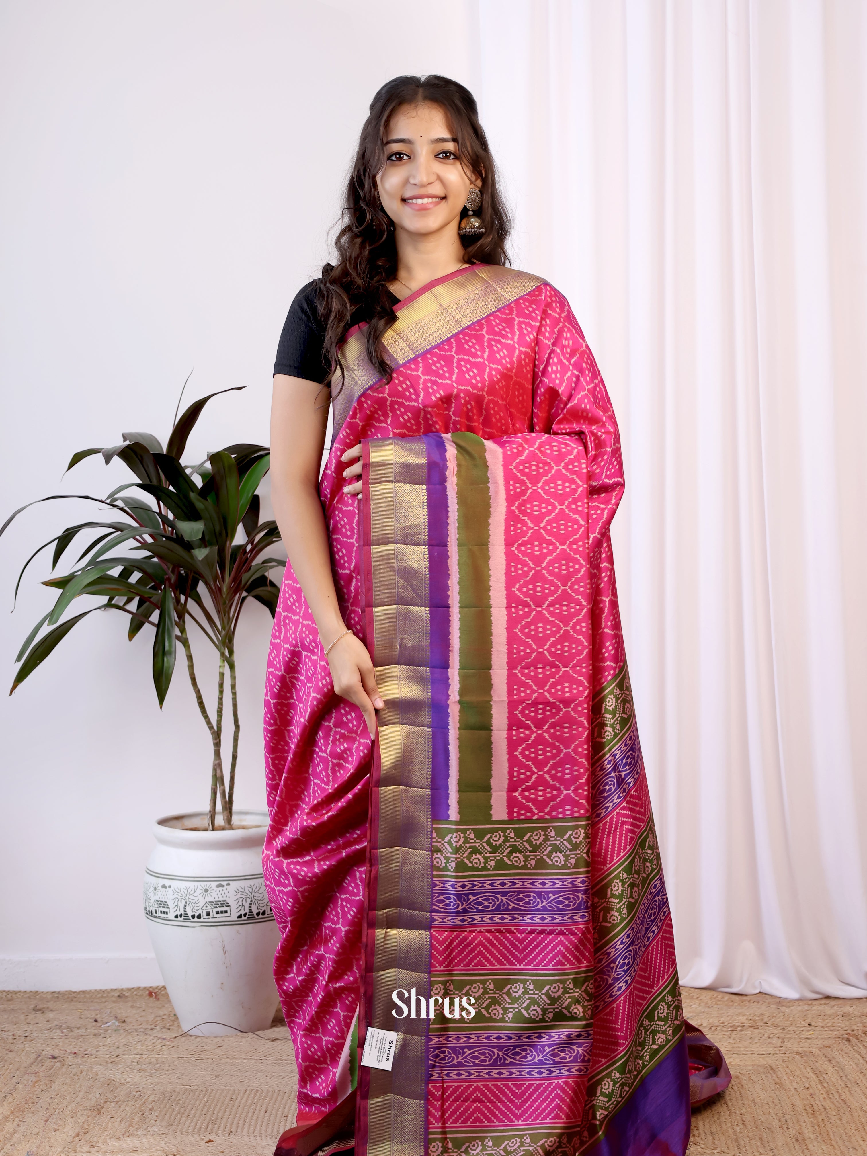 CJS17473 - Semi Patola Saree - Shop on Shrus.com