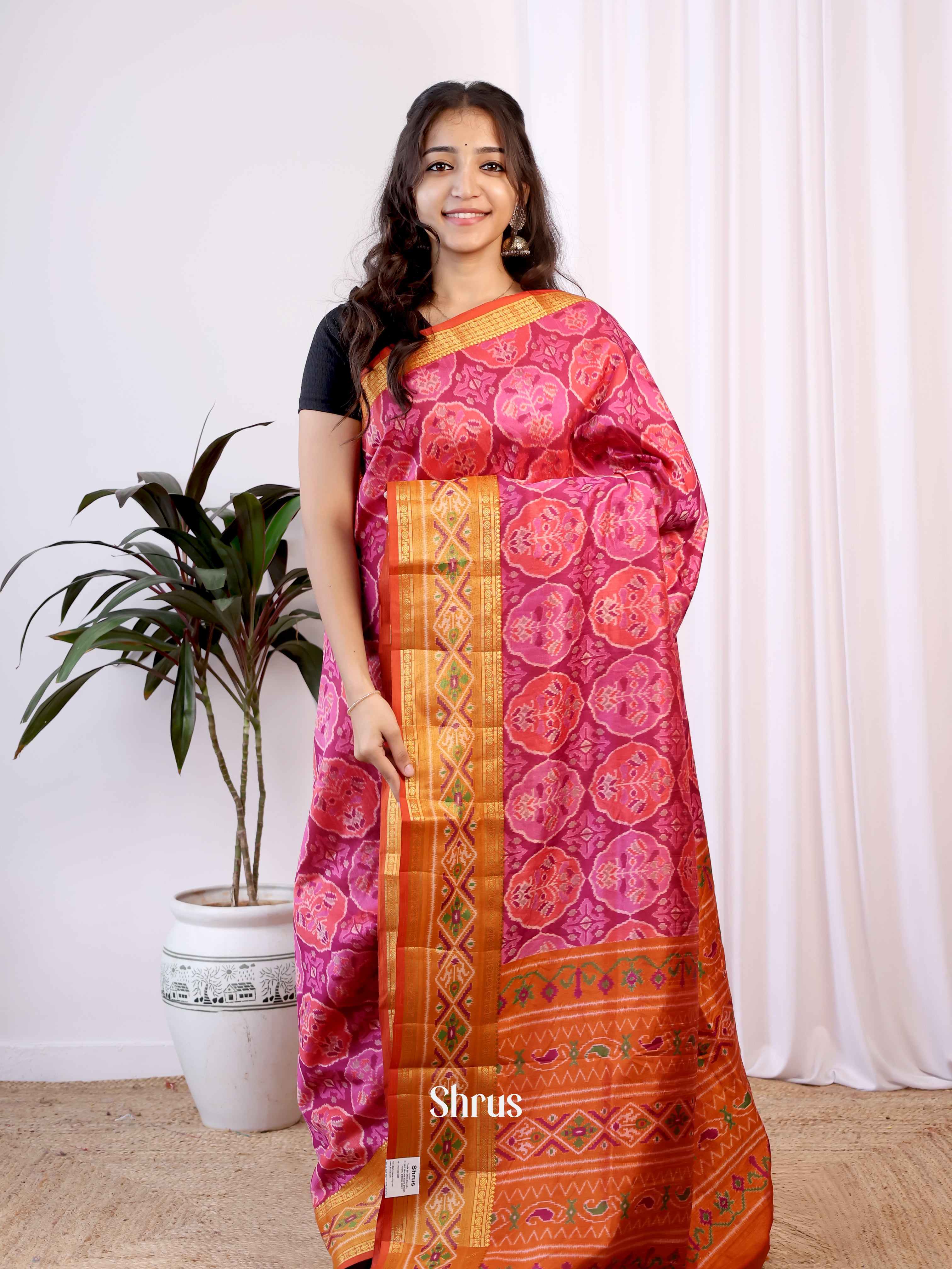 CJS17474 - Semi Patola Saree - Shop on Shrus.com