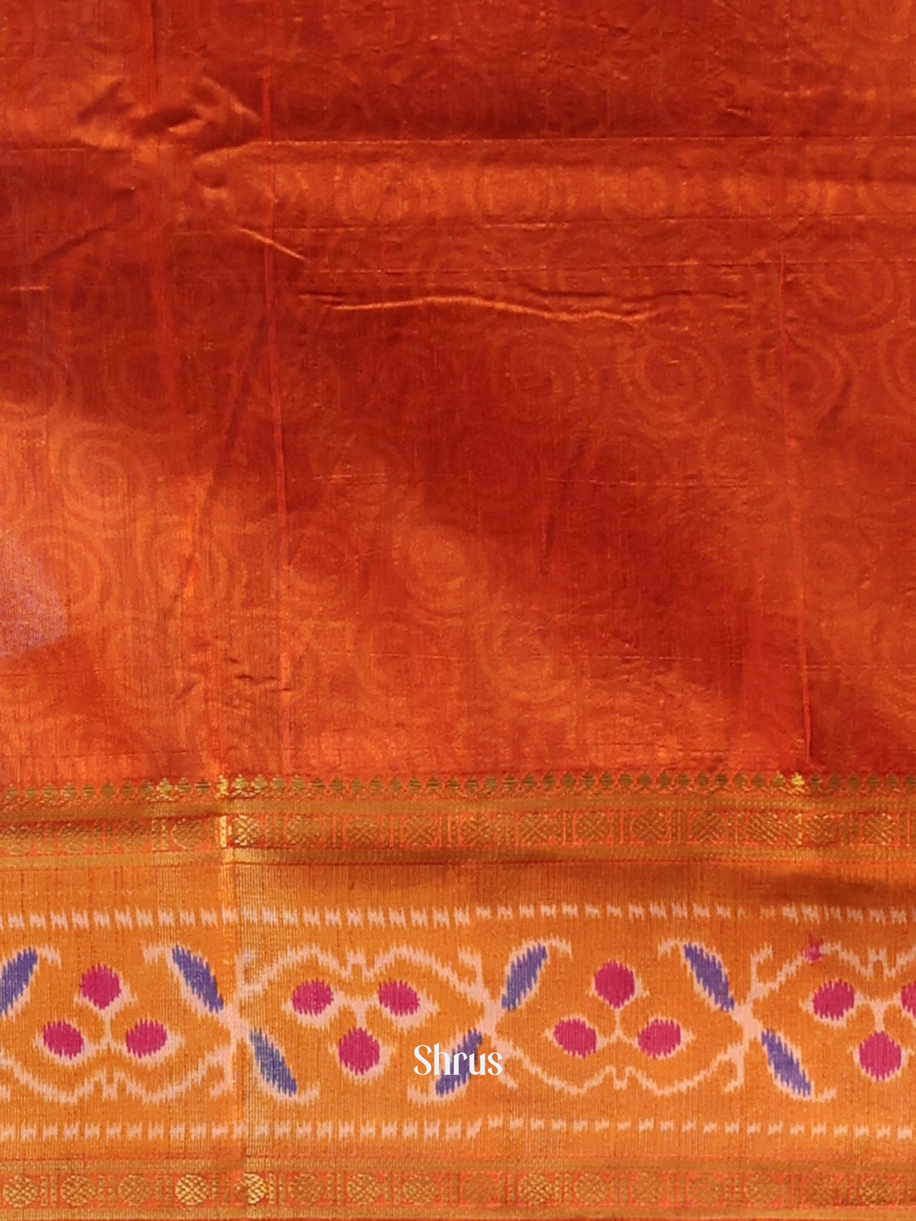 pink & Orange - Semi Patola Saree - Shop on Shrus.com
