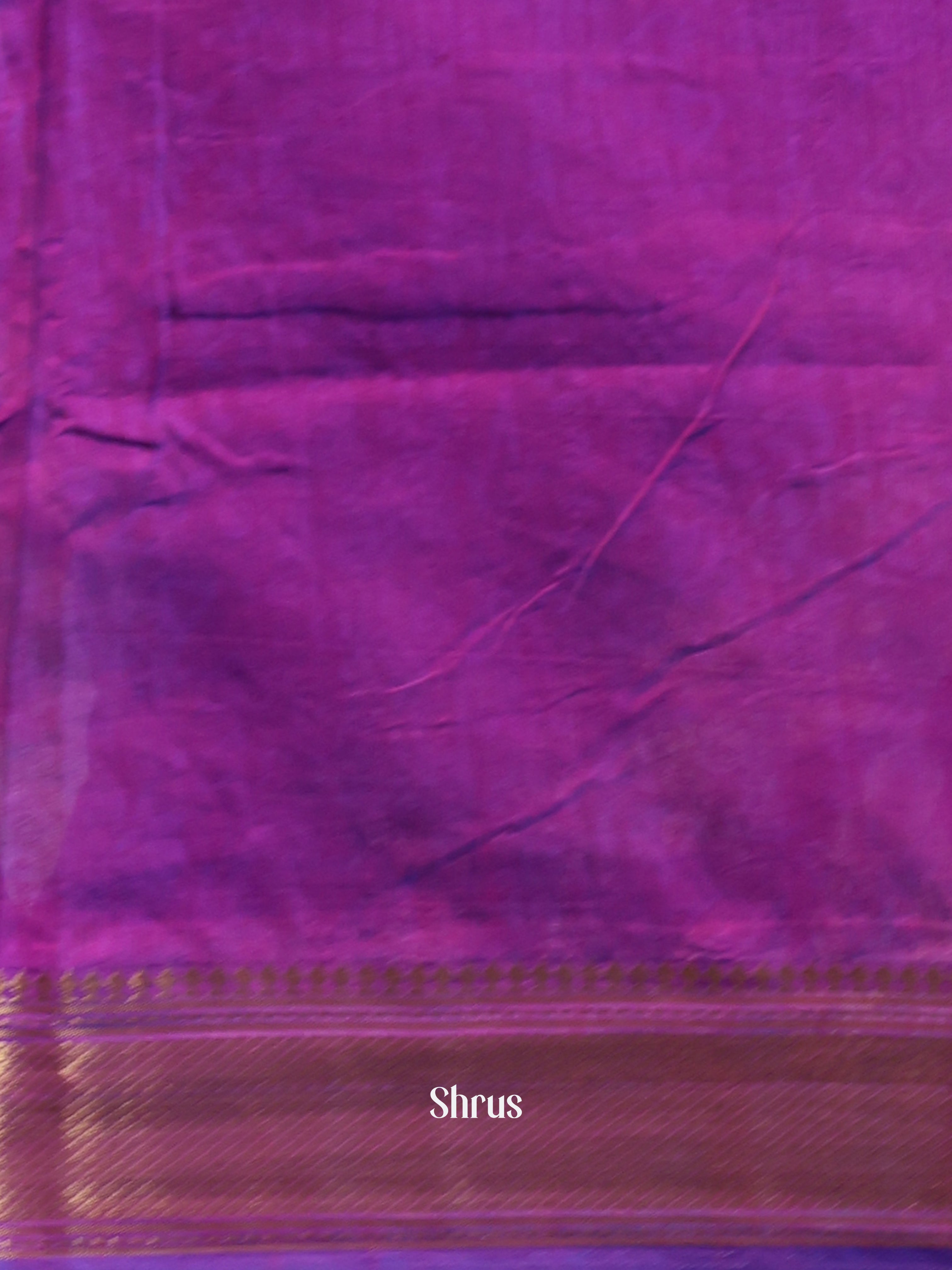 Blue & Purple - Semi Patola Saree - Shop on Shrus.com