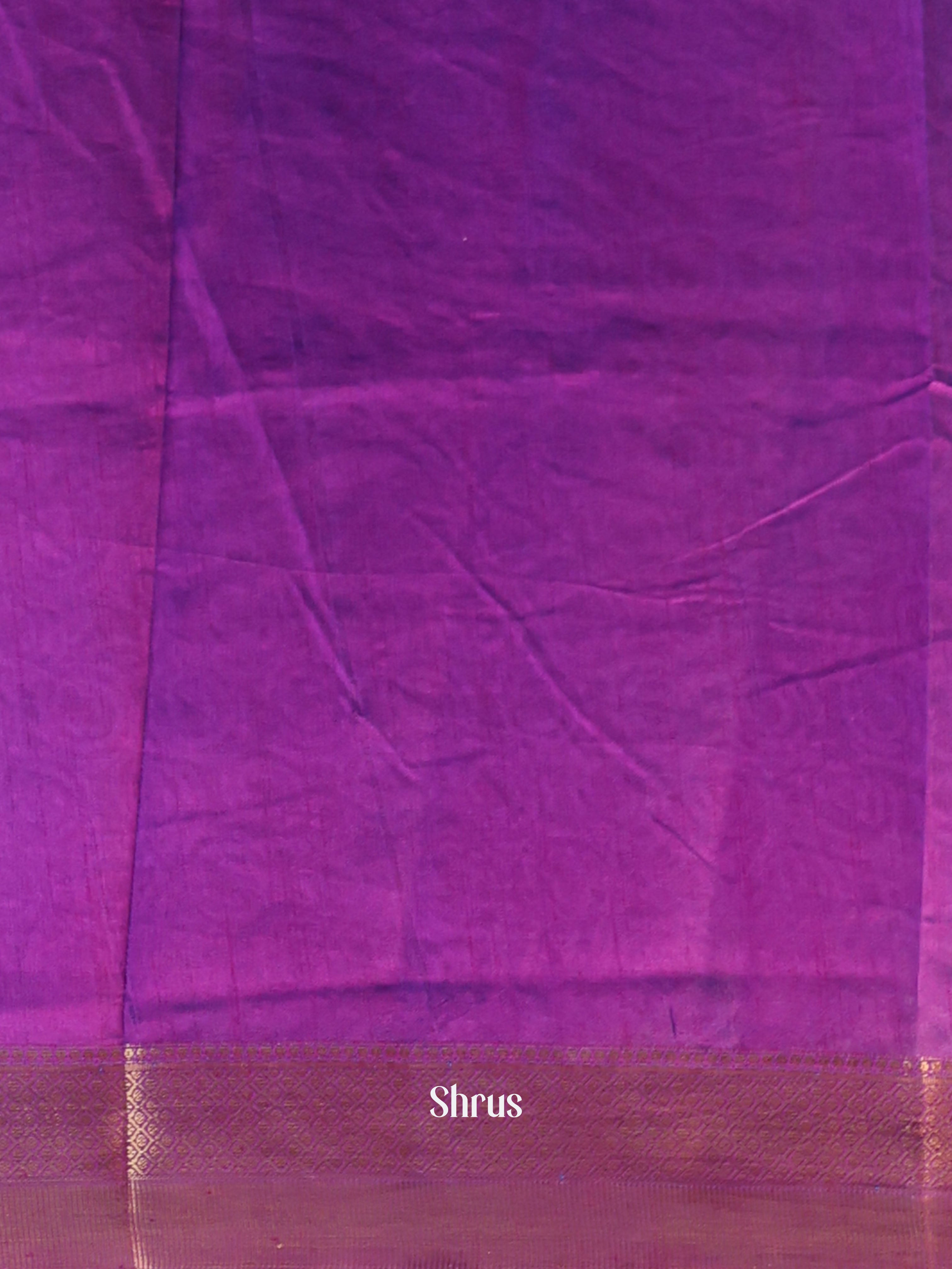 Blue & Purple - Semi Patola Saree - Shop on Shrus.com