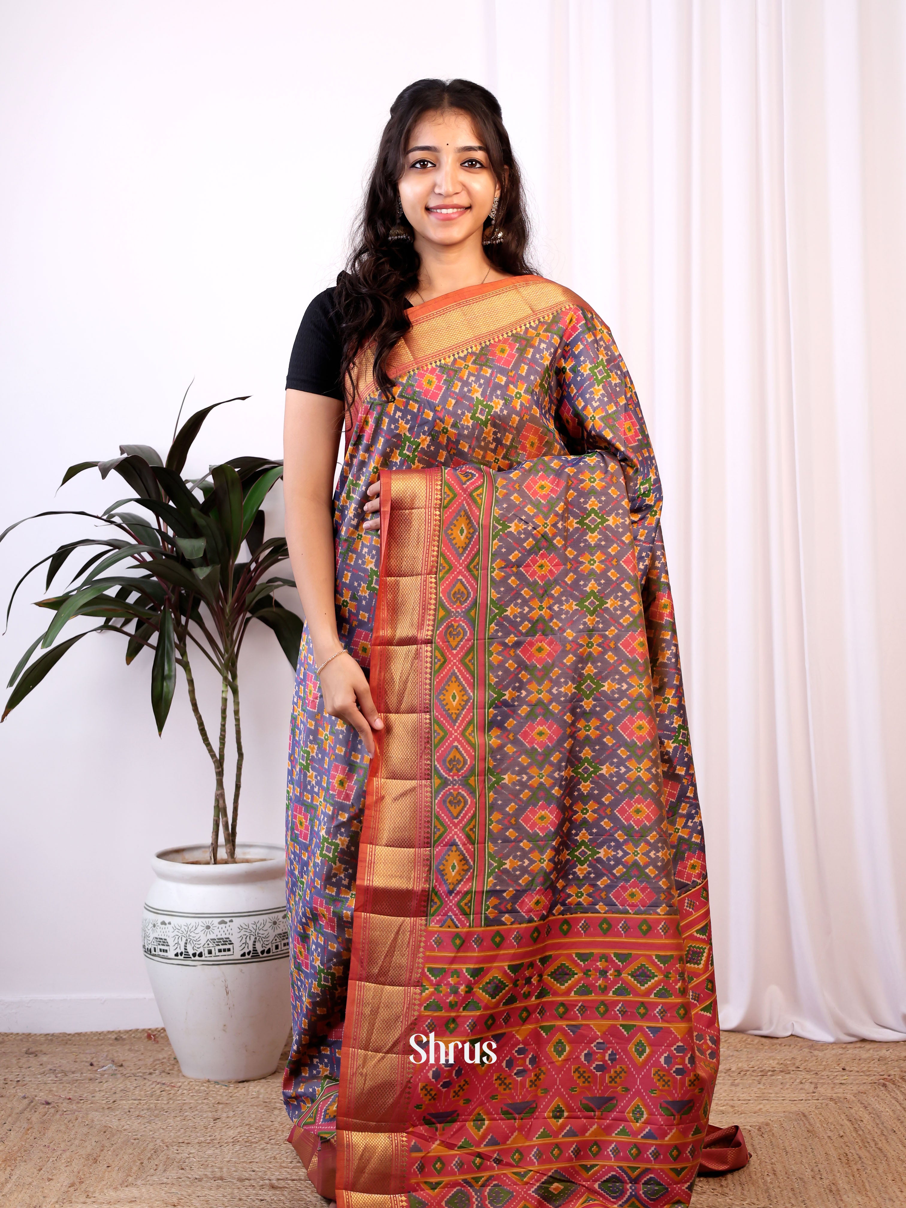 CJS17483 - Semi Patola Saree - Shop on Shrus.com