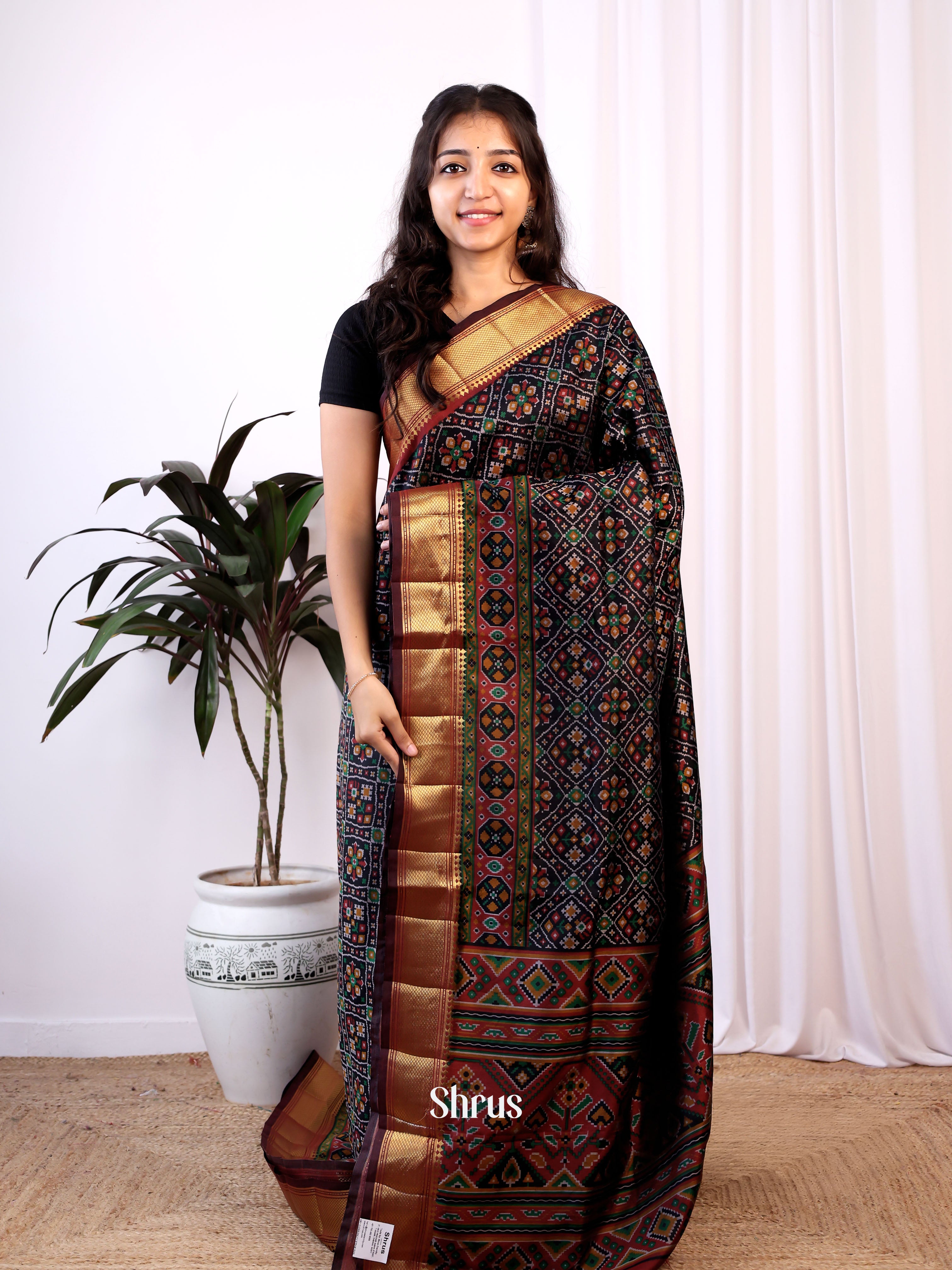 CJS17493 - Semi Patola Saree - Shop on Shrus.com