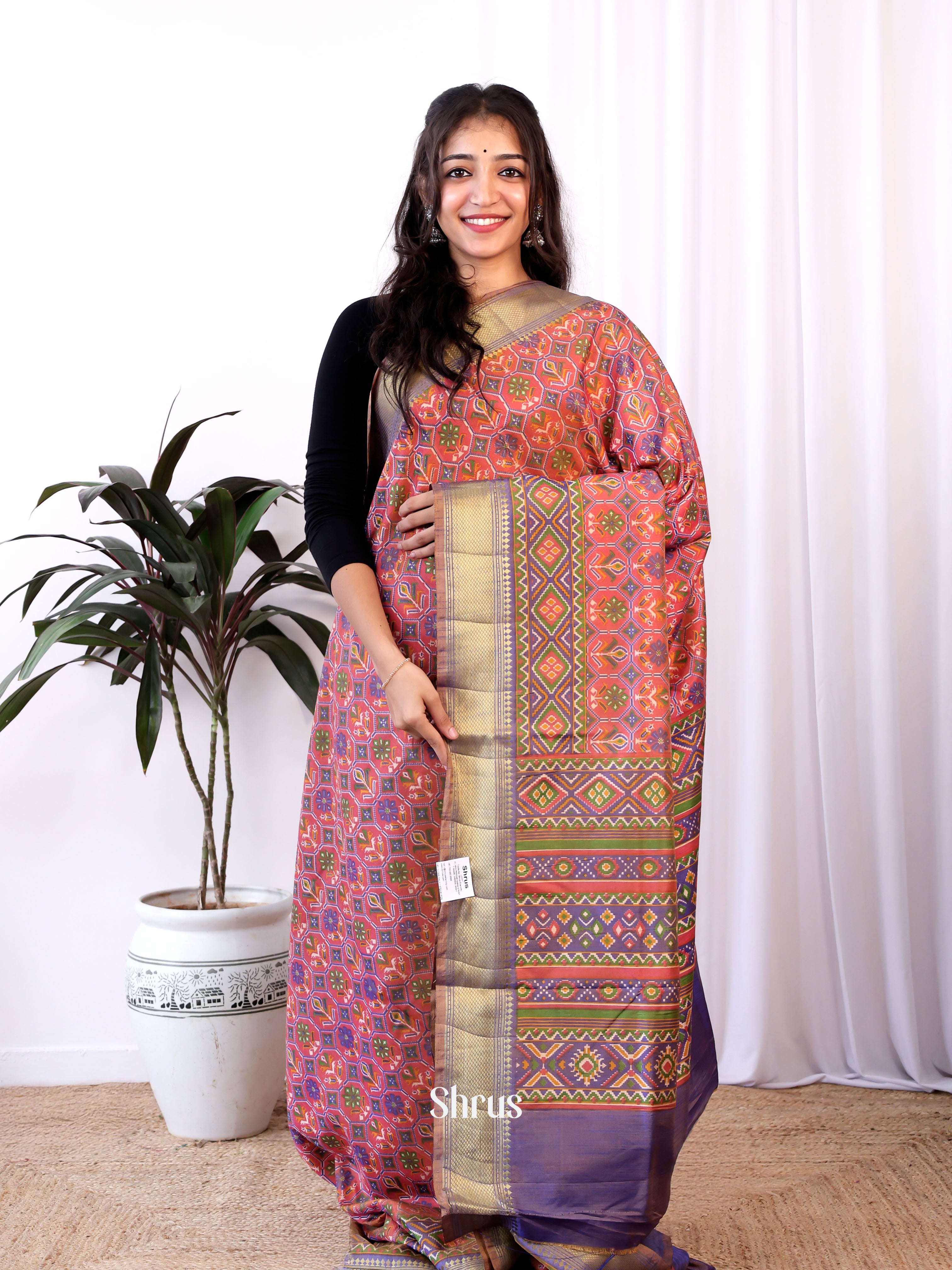 CJS17497 - Semi Patola Saree - Shop on Shrus.com