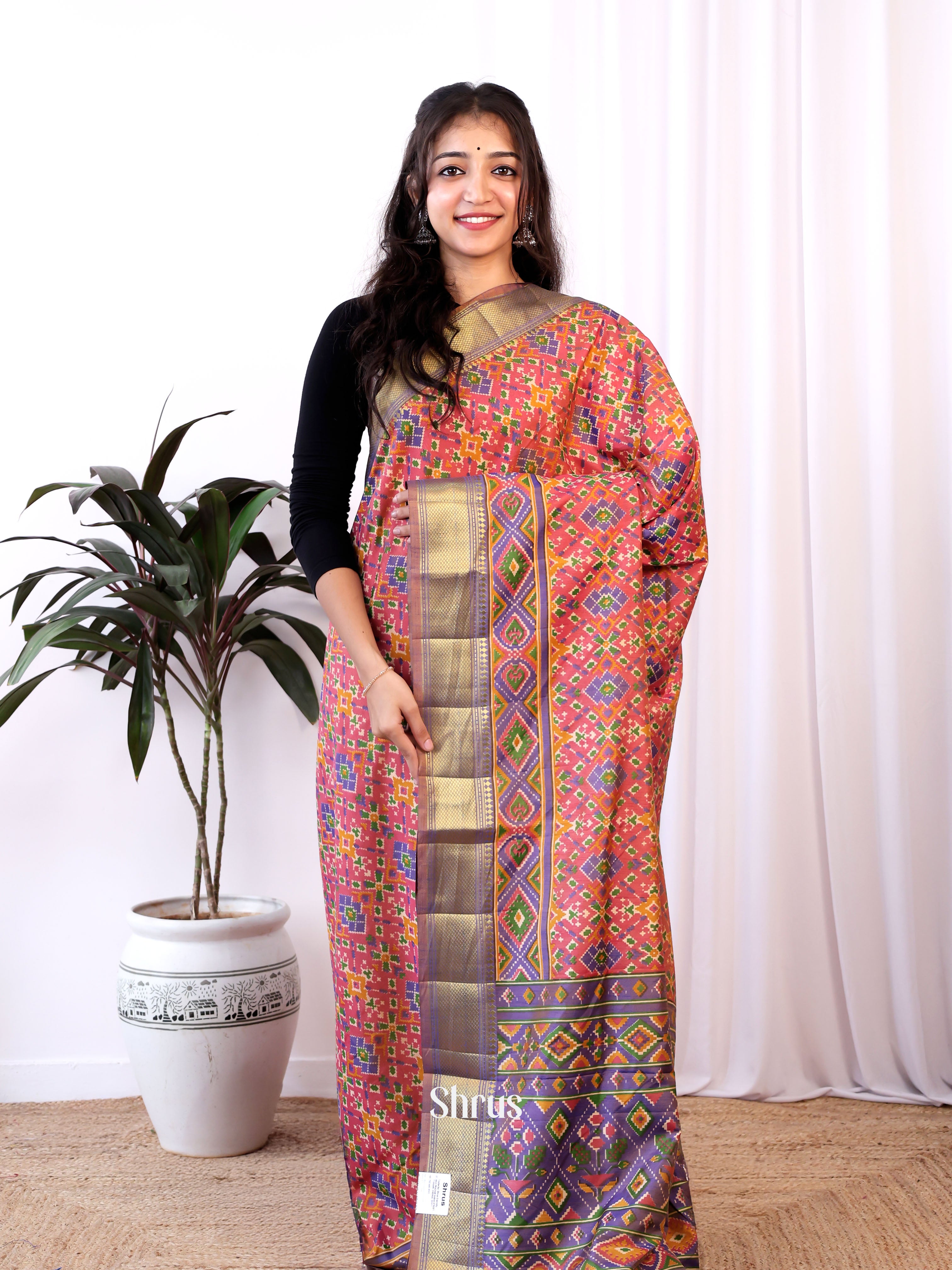 CJS17498 - Semi Patola Saree - Shop on Shrus.com