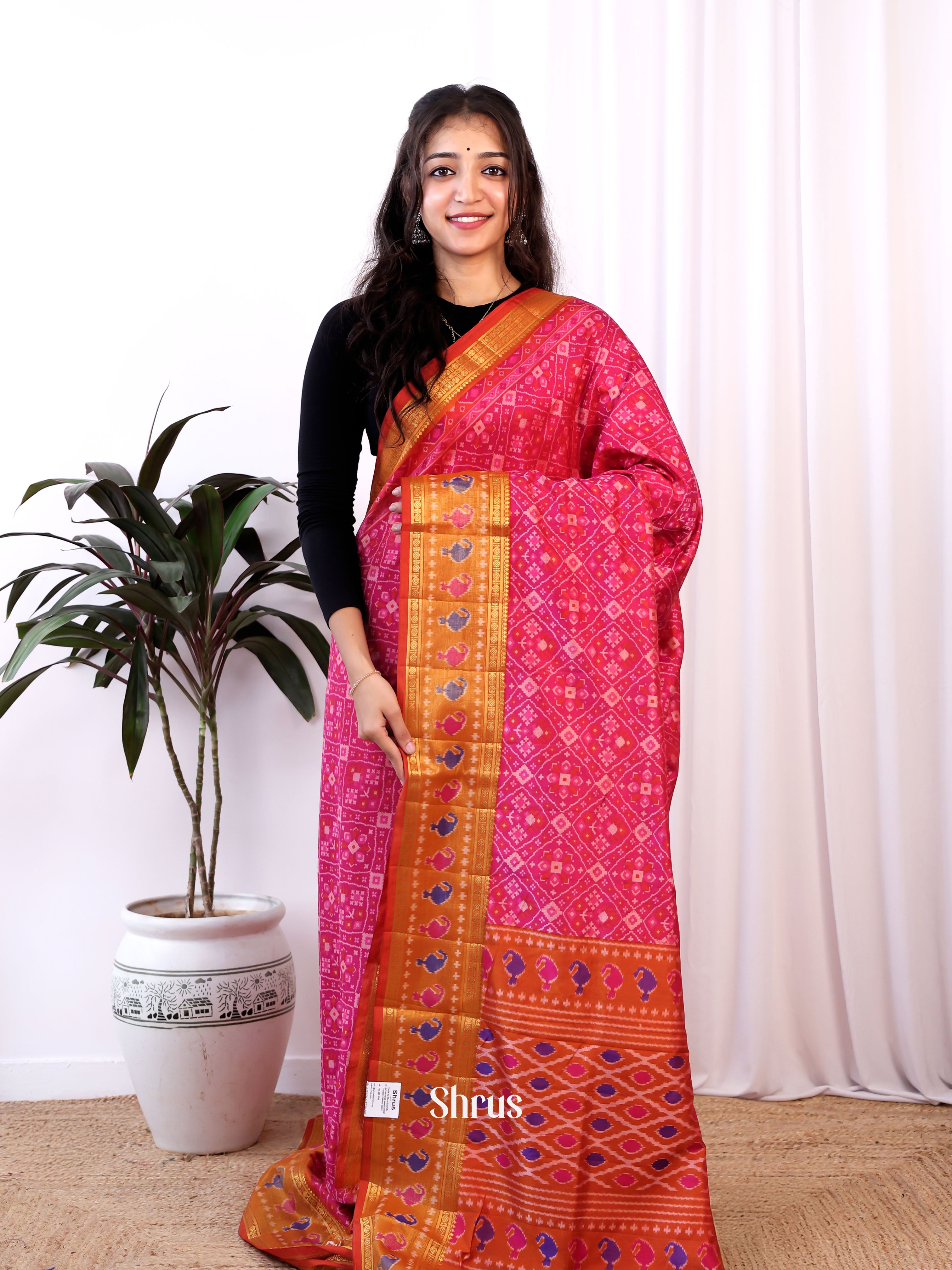 CJS17499 - Semi Patola Saree - Shop on Shrus.com