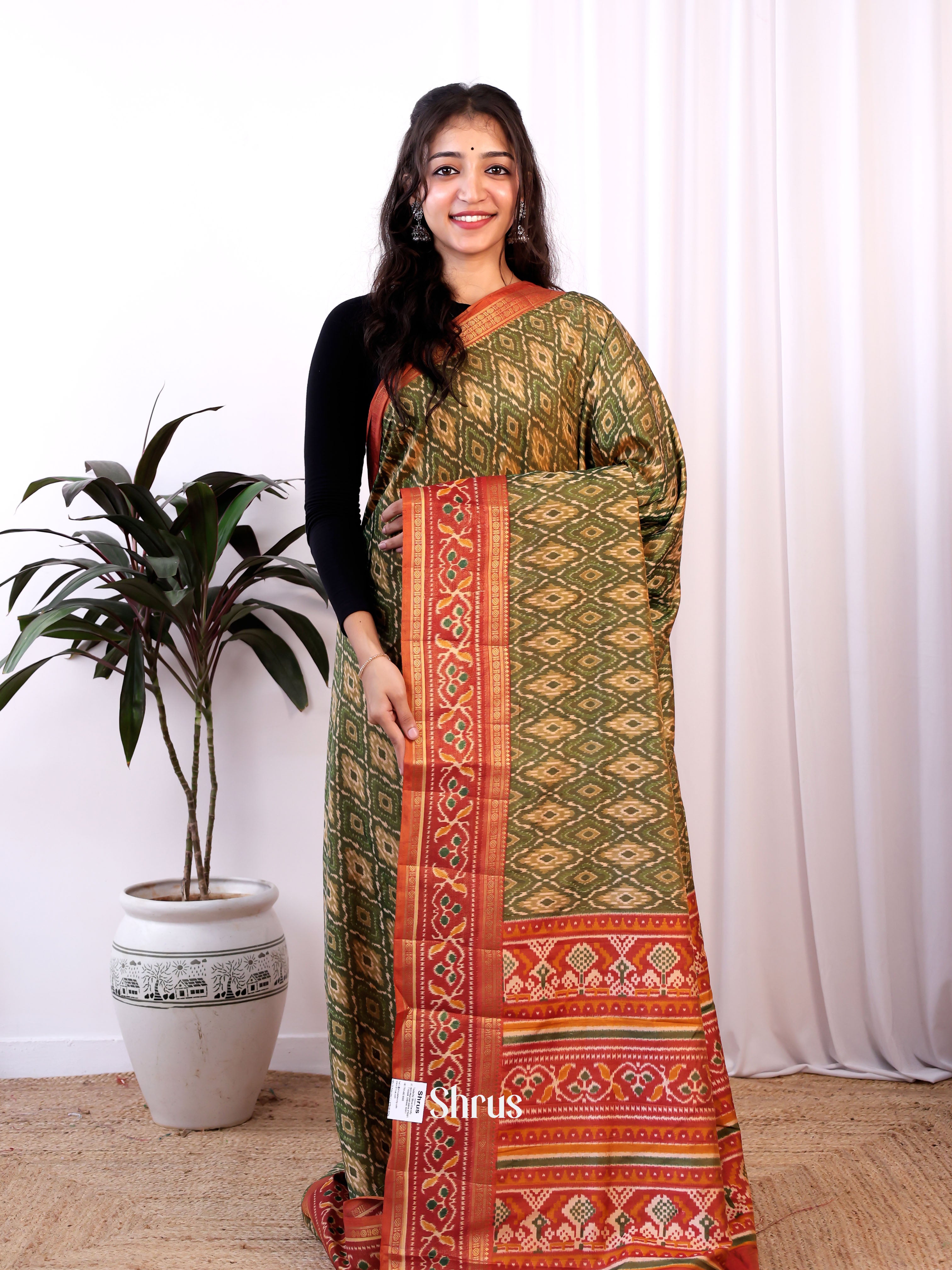 CJS17500 - Semi Patola Saree - Shop on Shrus.com