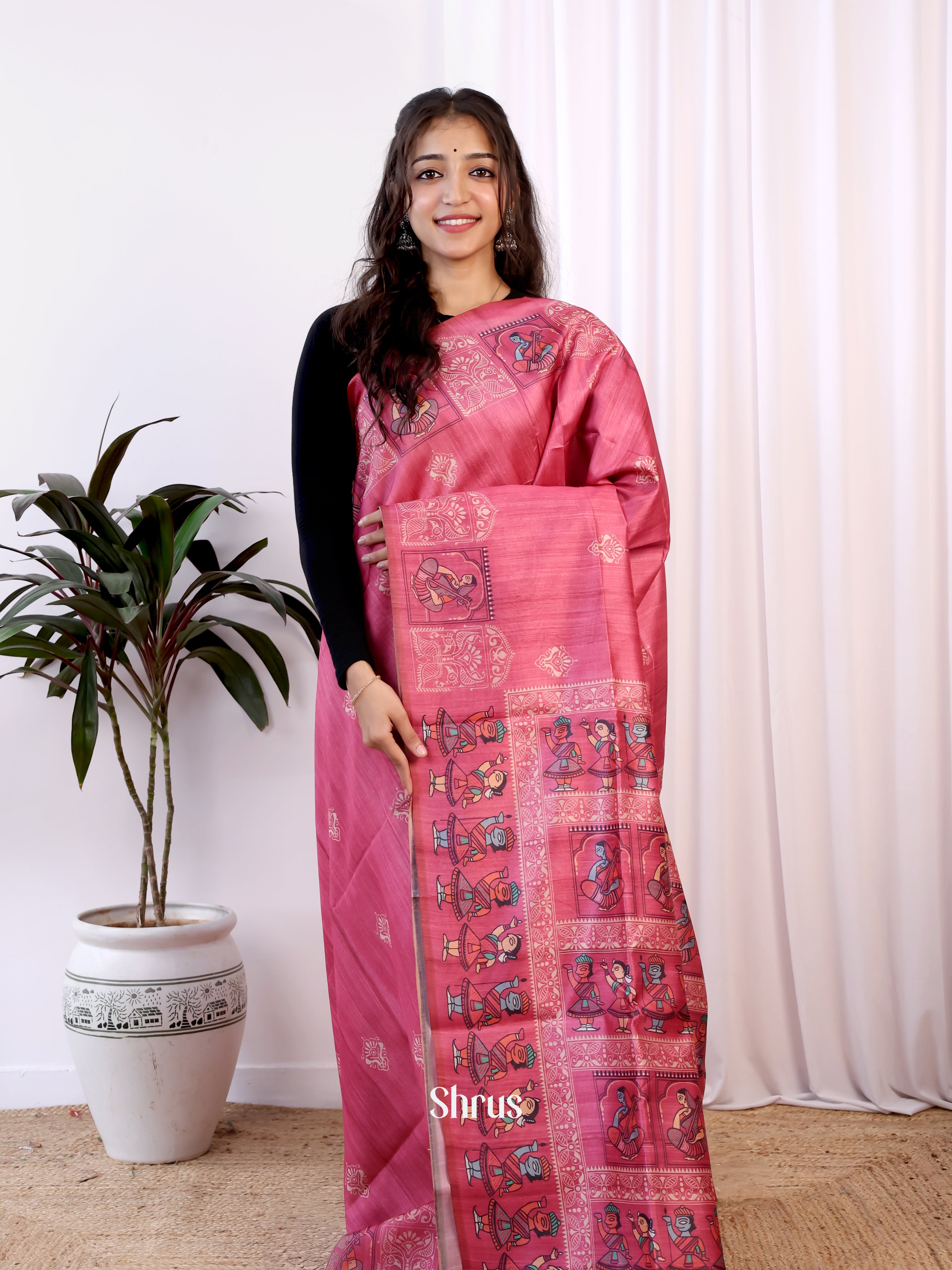CJS17504 - Champa semitussar Saree - Shop on Shrus.com