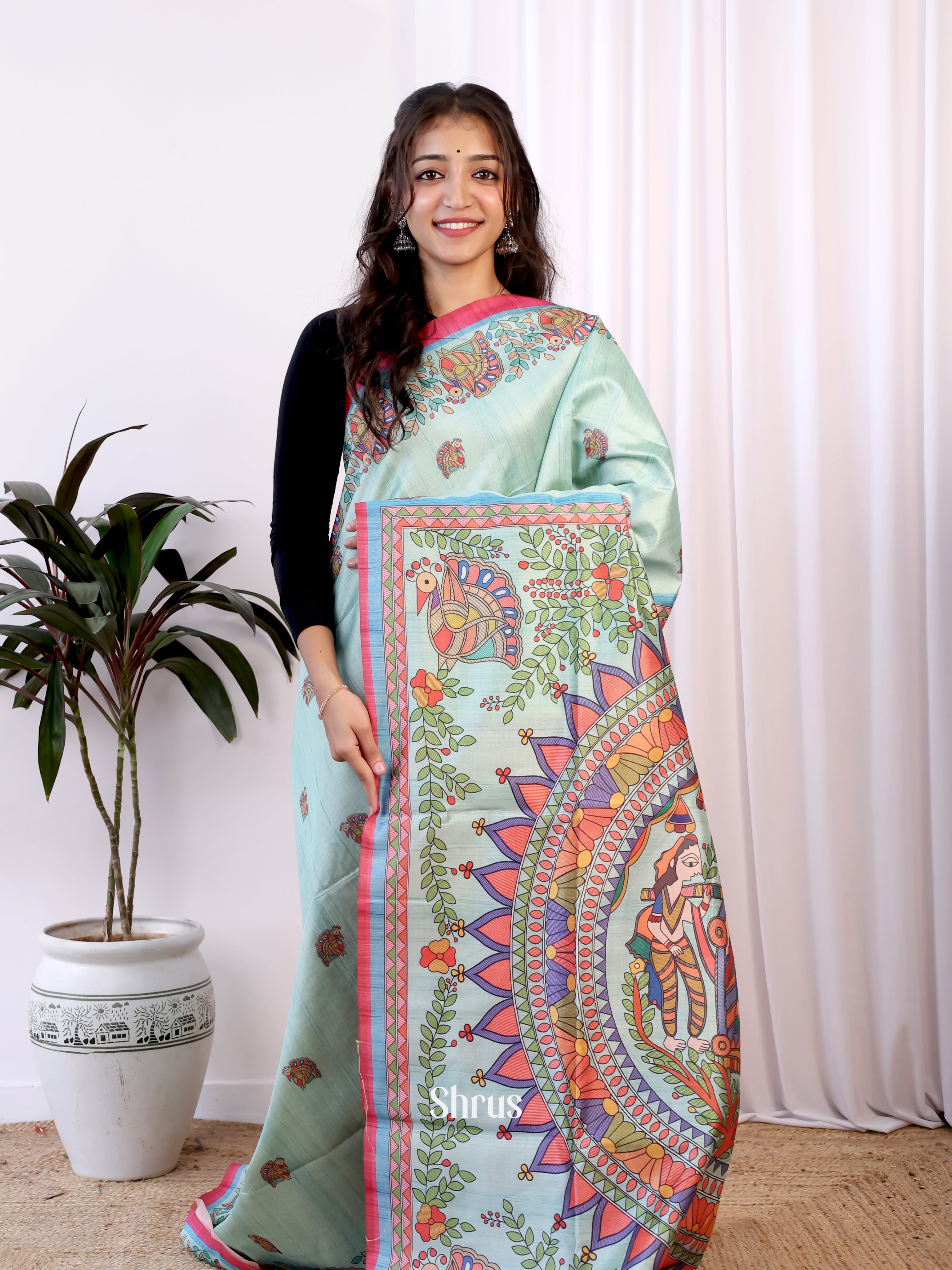 CJS17509 - Champa semitussar Saree - Shop on Shrus.com