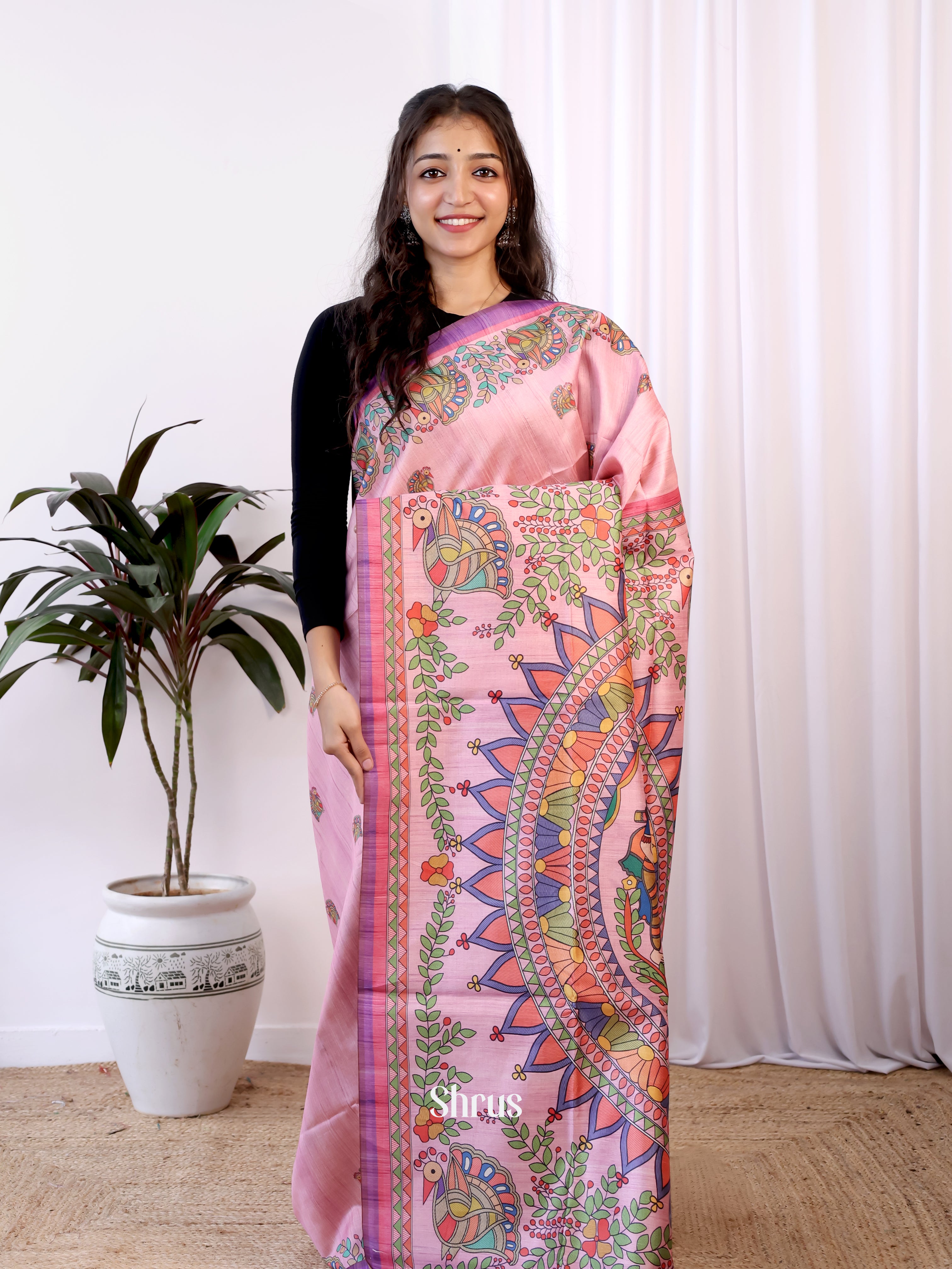 CJS17510 - Champa semitussar Saree - Shop on Shrus.com