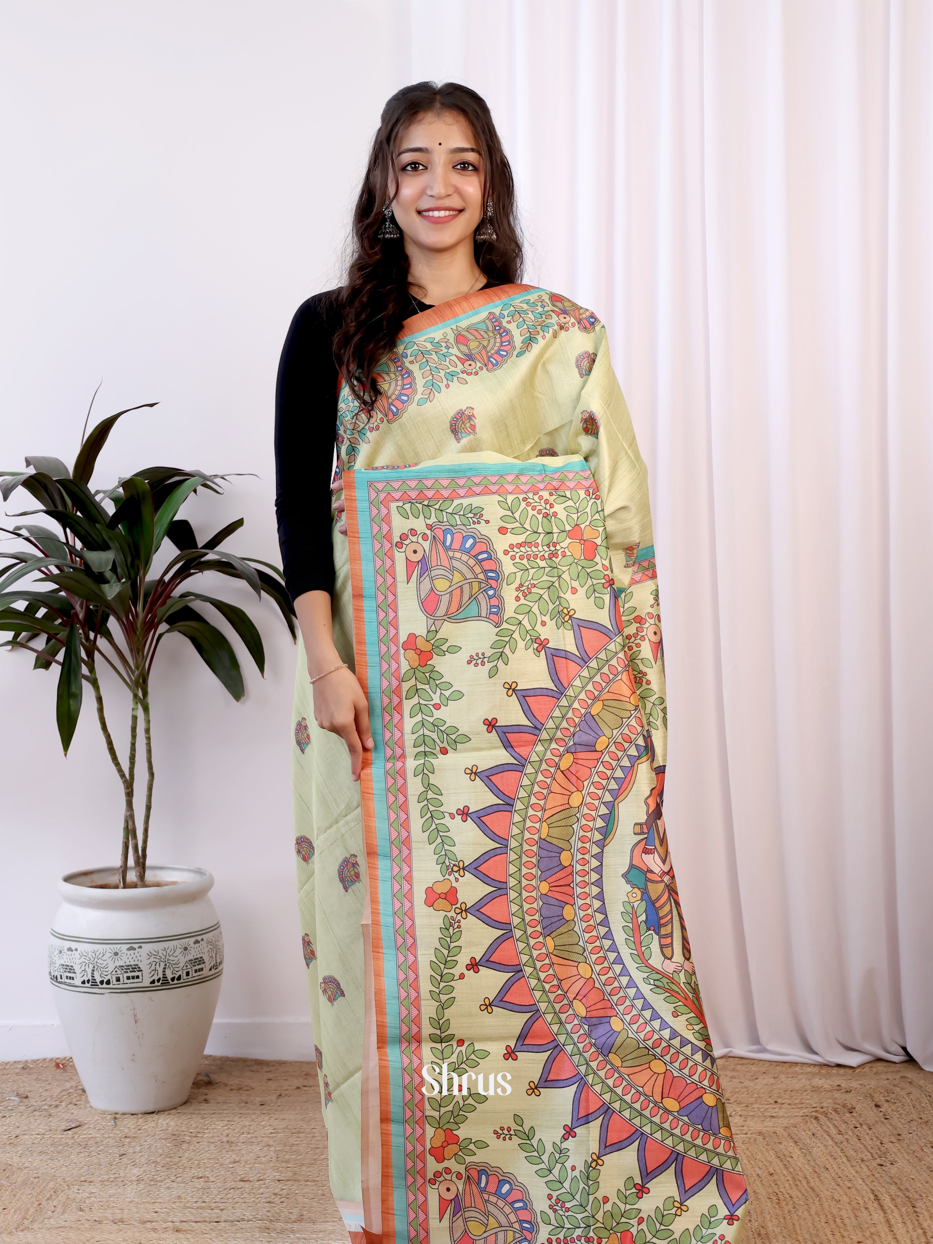 CJS17512 - Champa semitussar Saree - Shop on Shrus.com