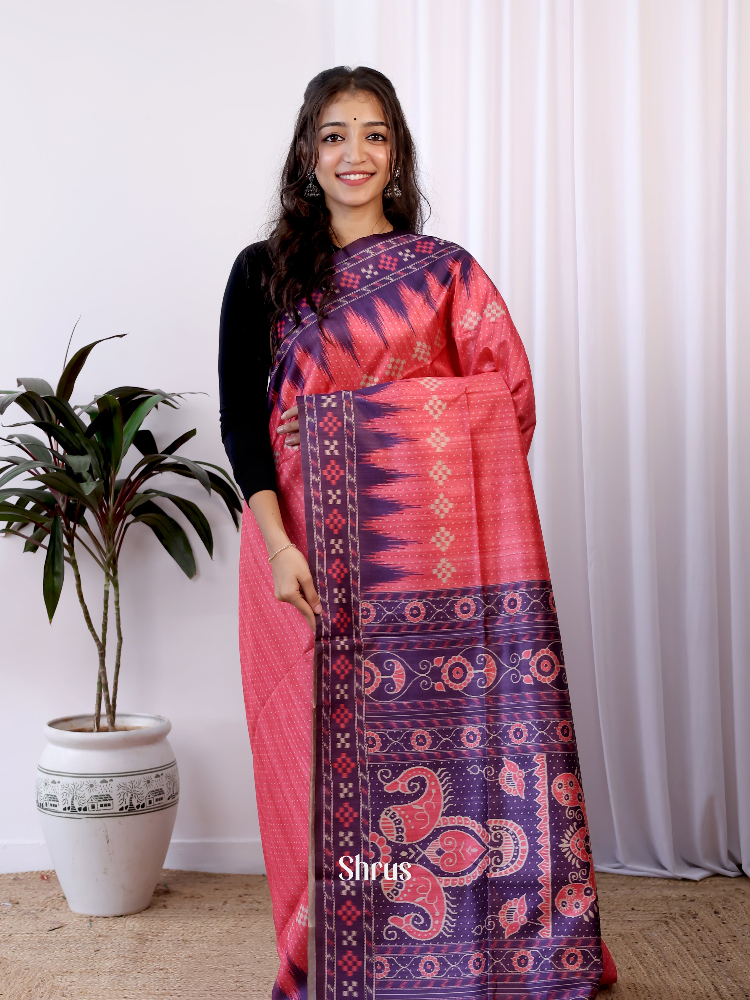 CJS17520 - Champa semitussar Saree - Shop on Shrus.com