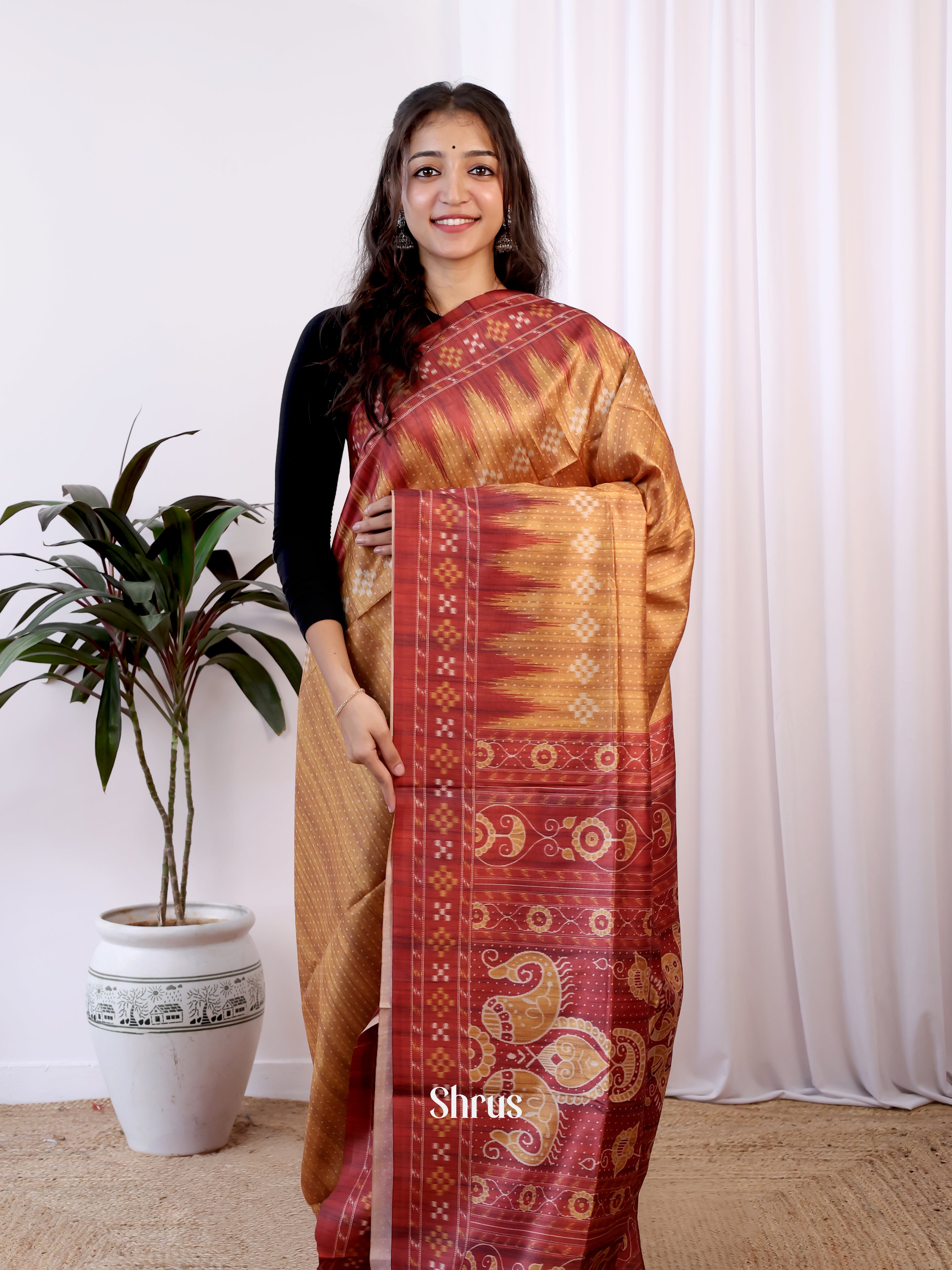 CJS17523 - Champa semitussar Saree - Shop on Shrus.com