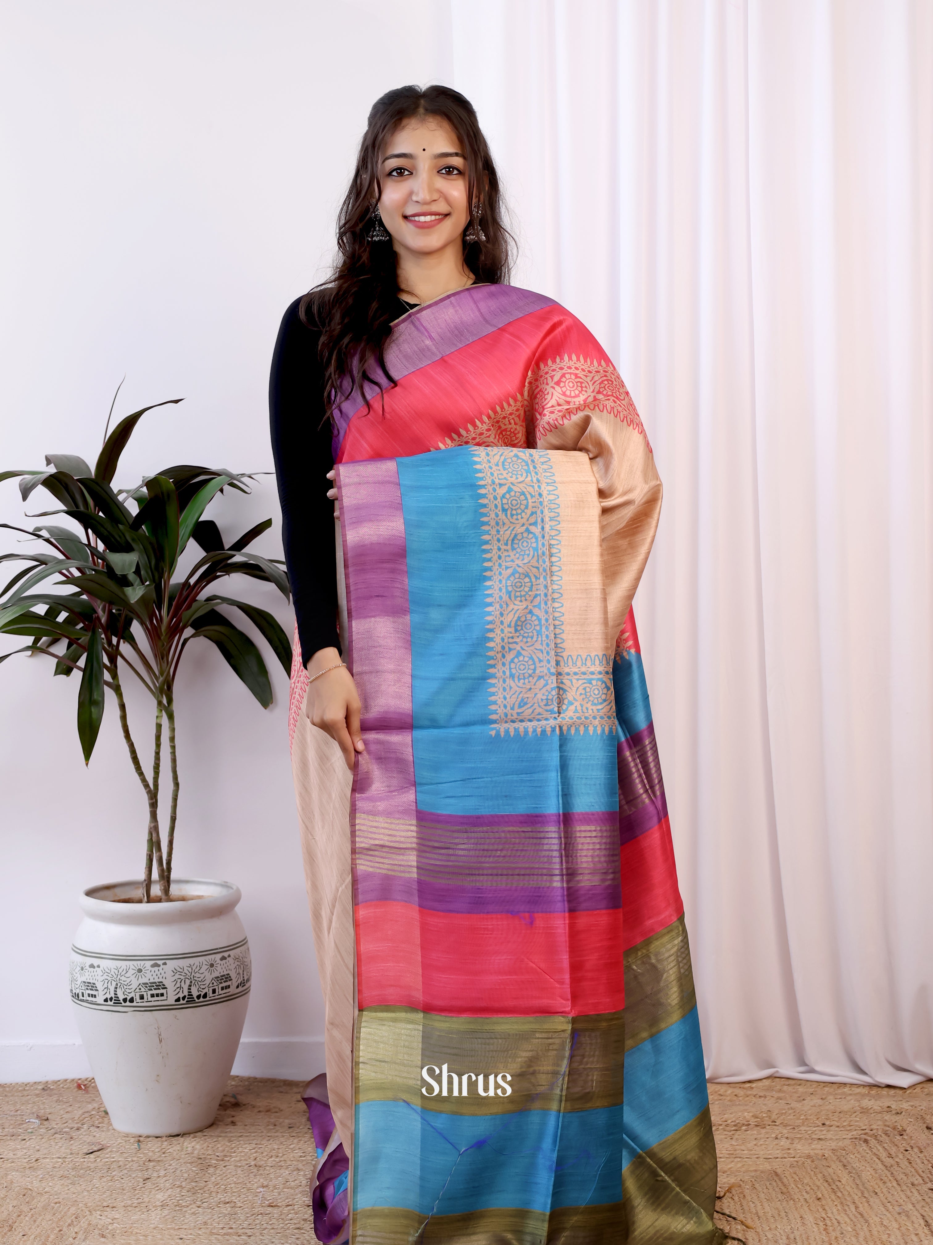 CJS17534 - Champa semitussar Saree - Shop on Shrus.com