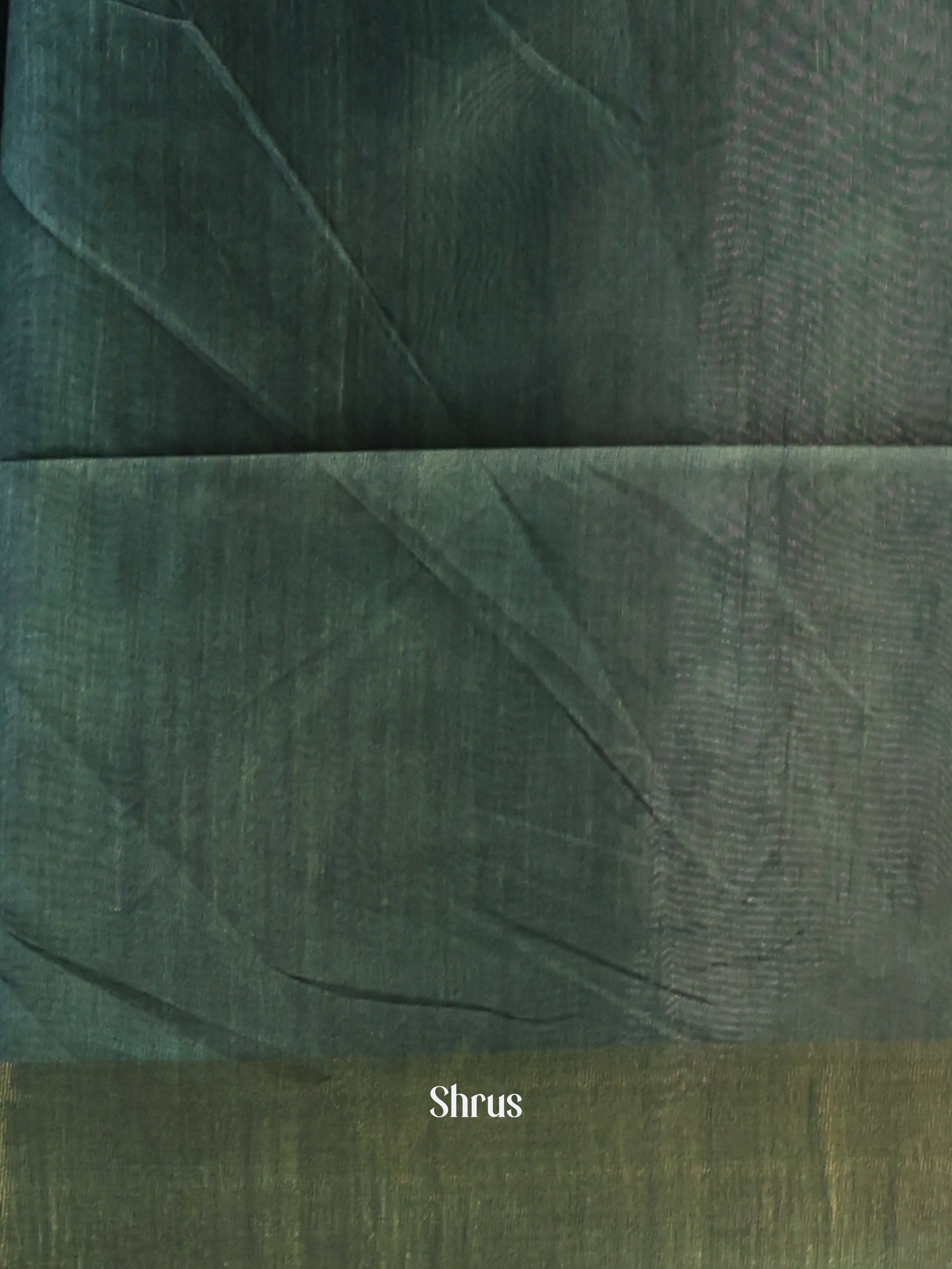 Cream & Green - Champa semitussar Saree - Shop on Shrus.com