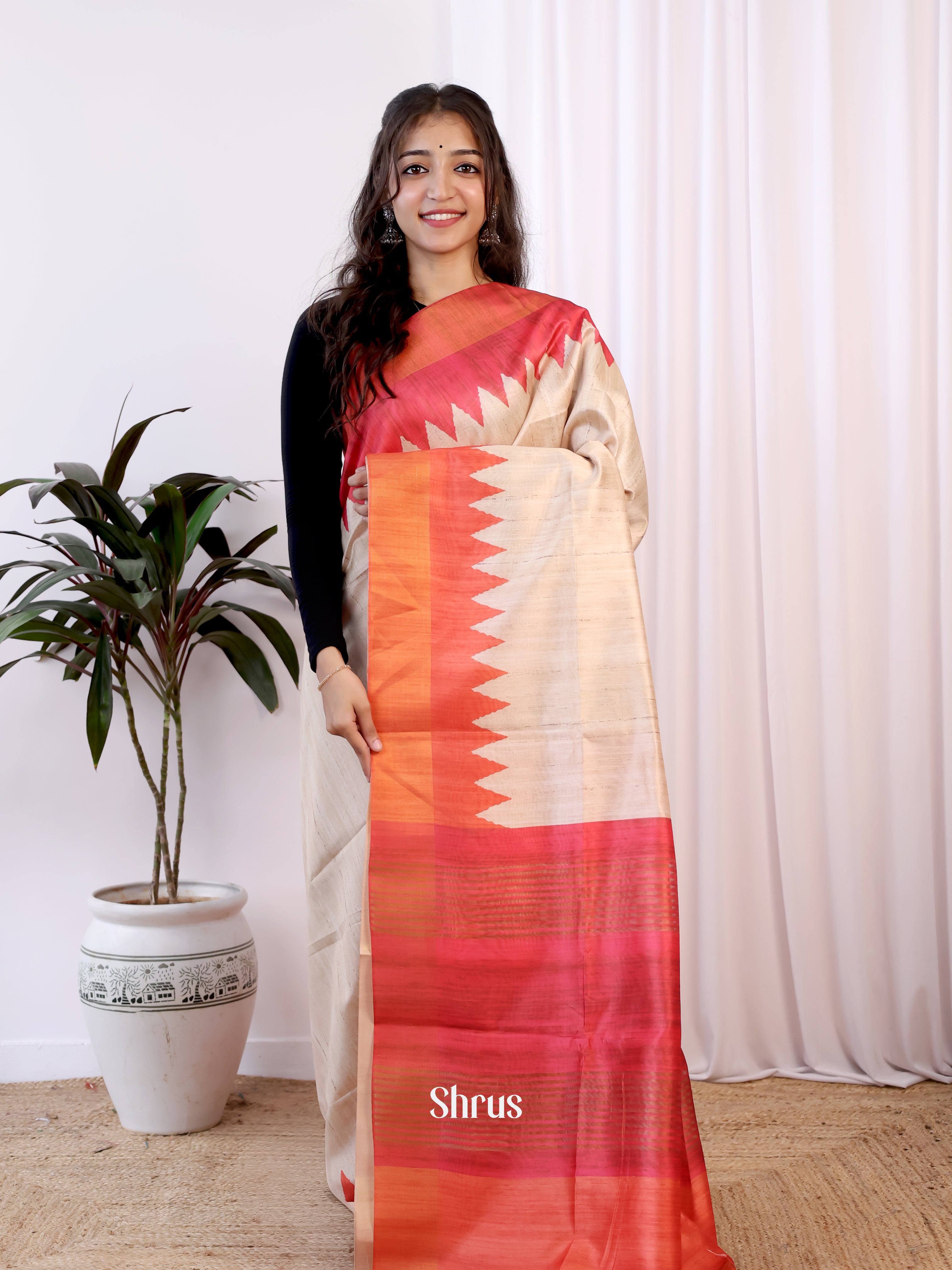 CJS17539 - Champa semitussar Saree - Shop on Shrus.com