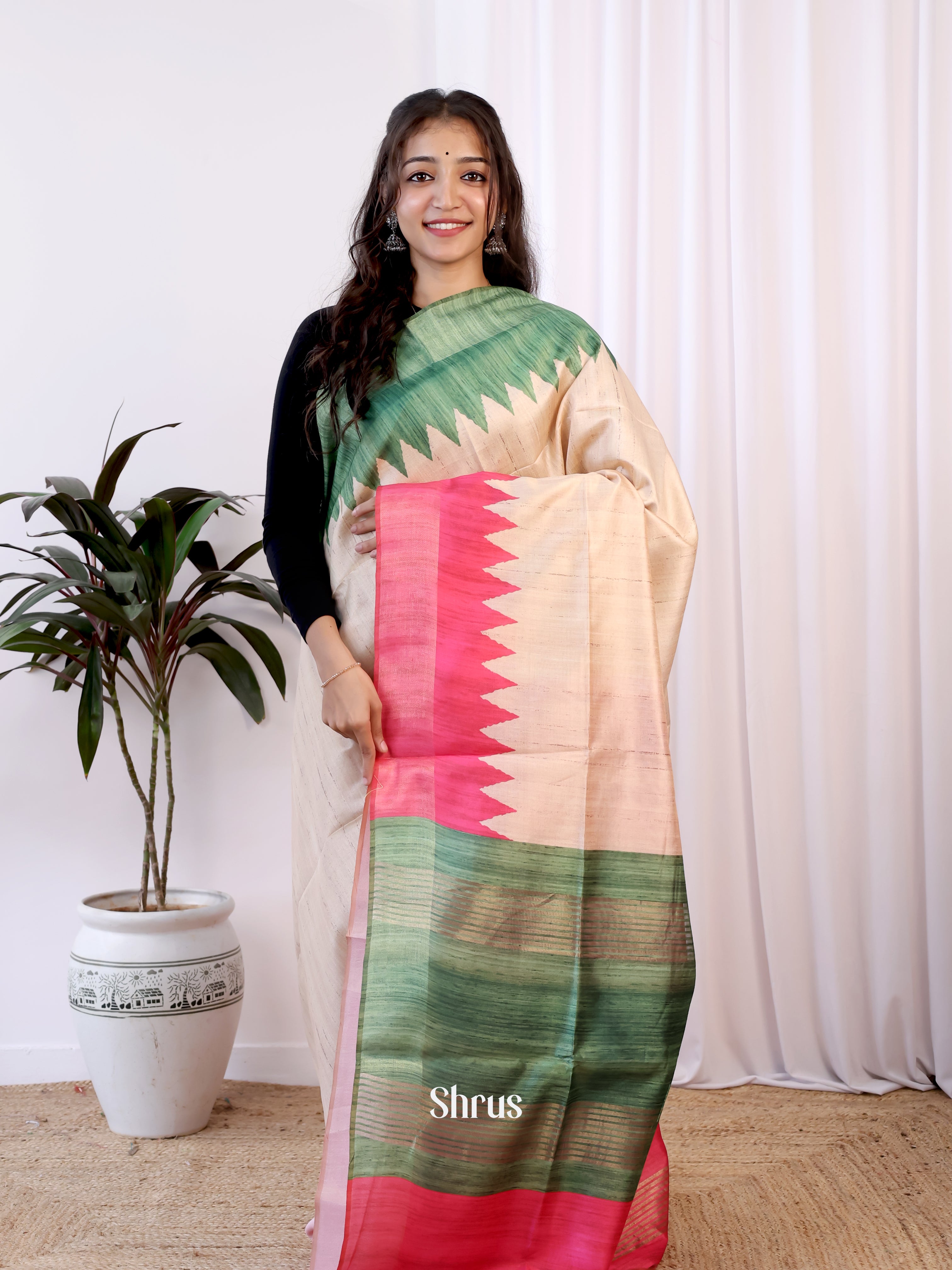 CJS17541 - Champa semitussar Saree - Shop on Shrus.com