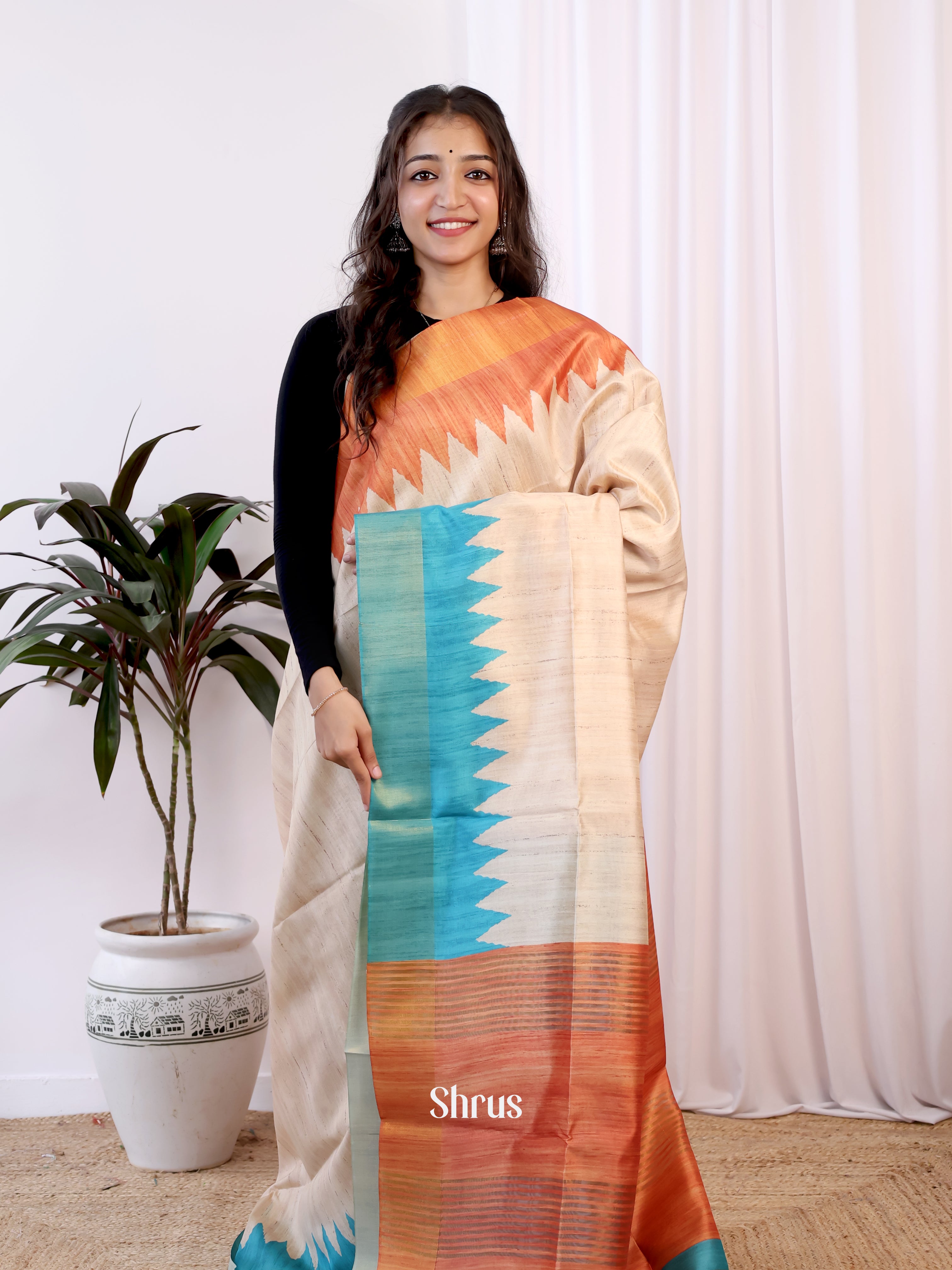 CJS17543 - Champa semitussar Saree - Shop on Shrus.com