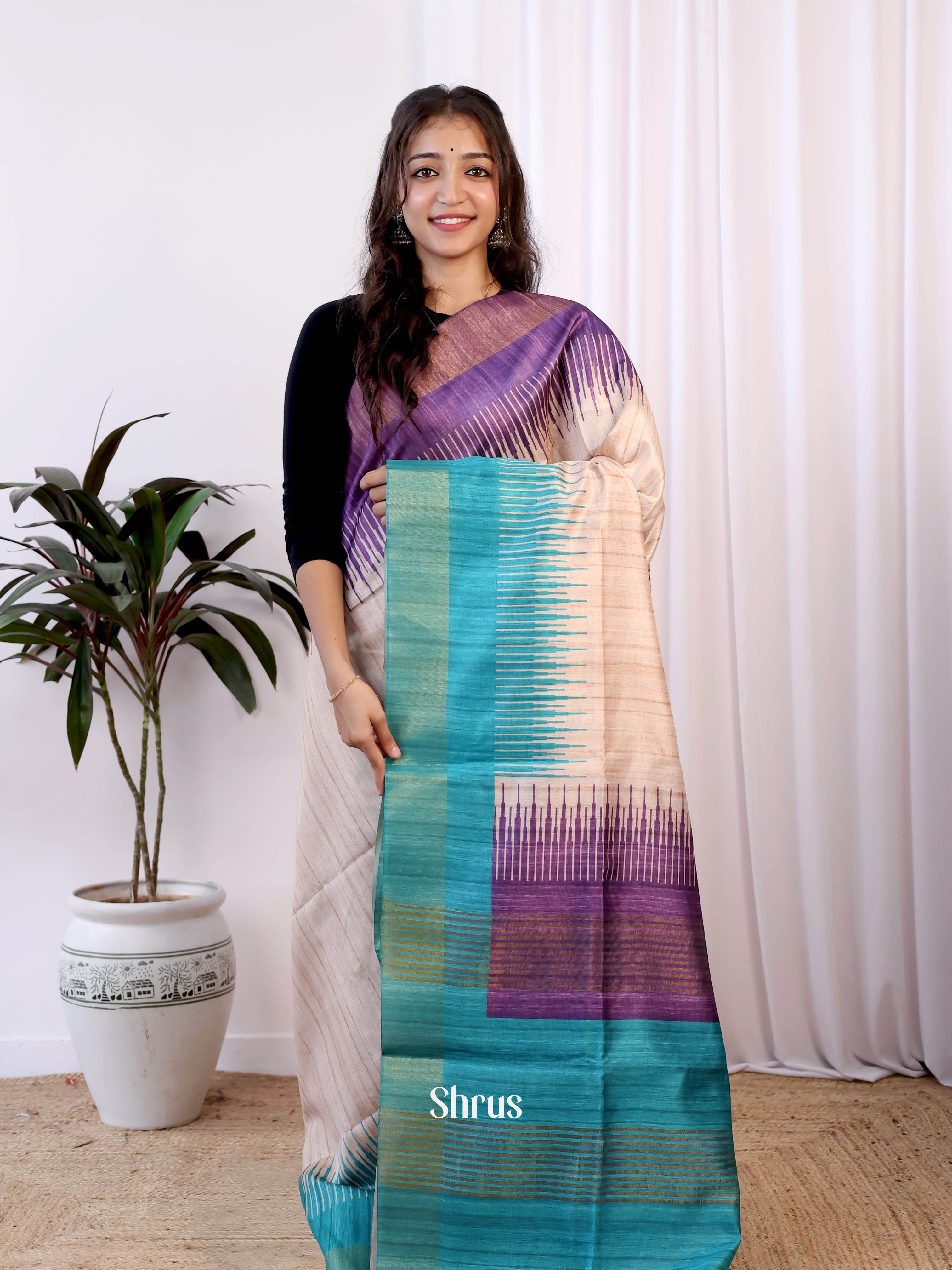 CJS17549 - Champa semitussar Saree - Shop on Shrus.com