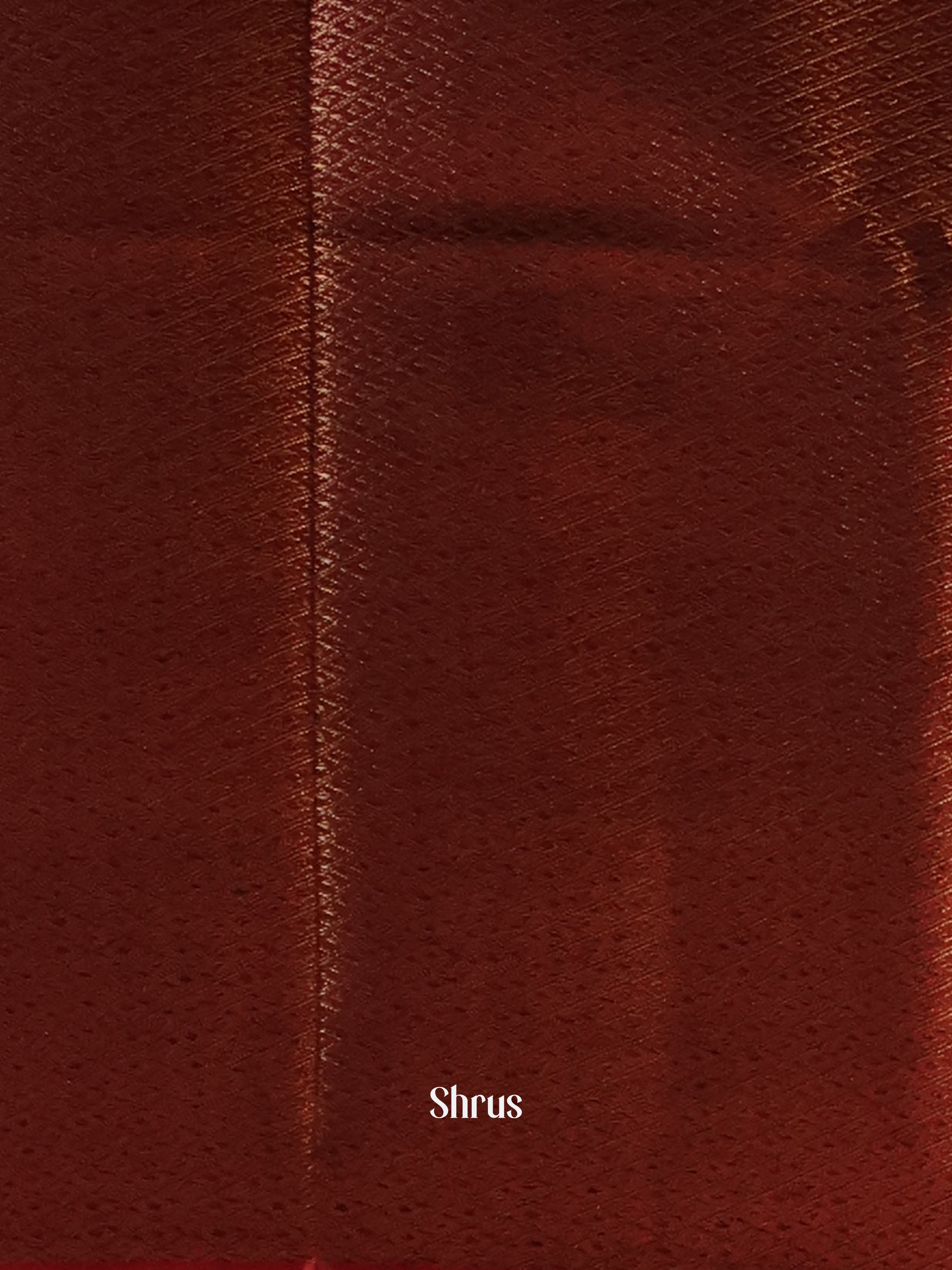 Grey & Maroon - Semi Jute Saree - Shop on Shrus.com