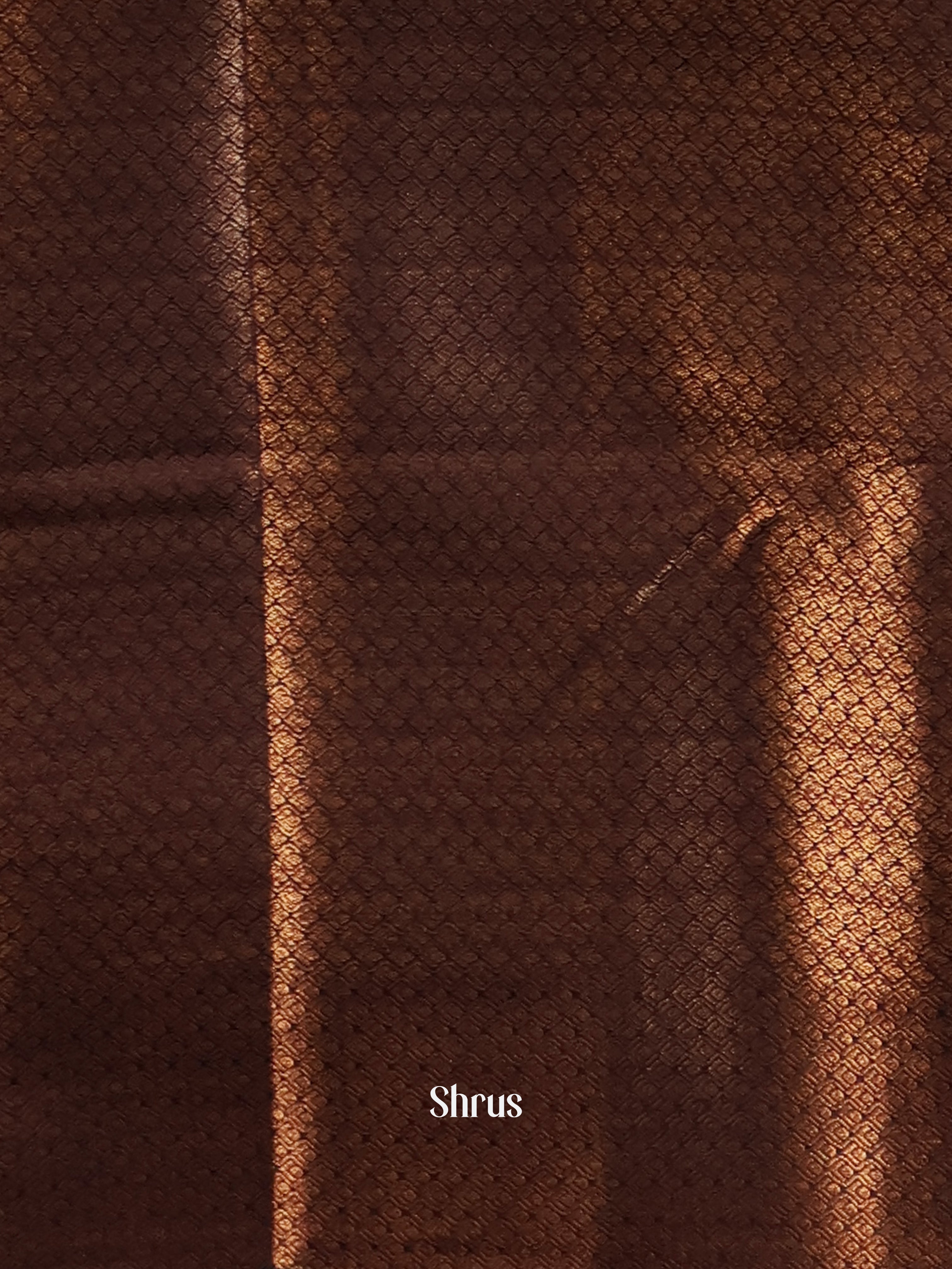 Blue & Brown - Semi Jute Saree - Shop on Shrus.com