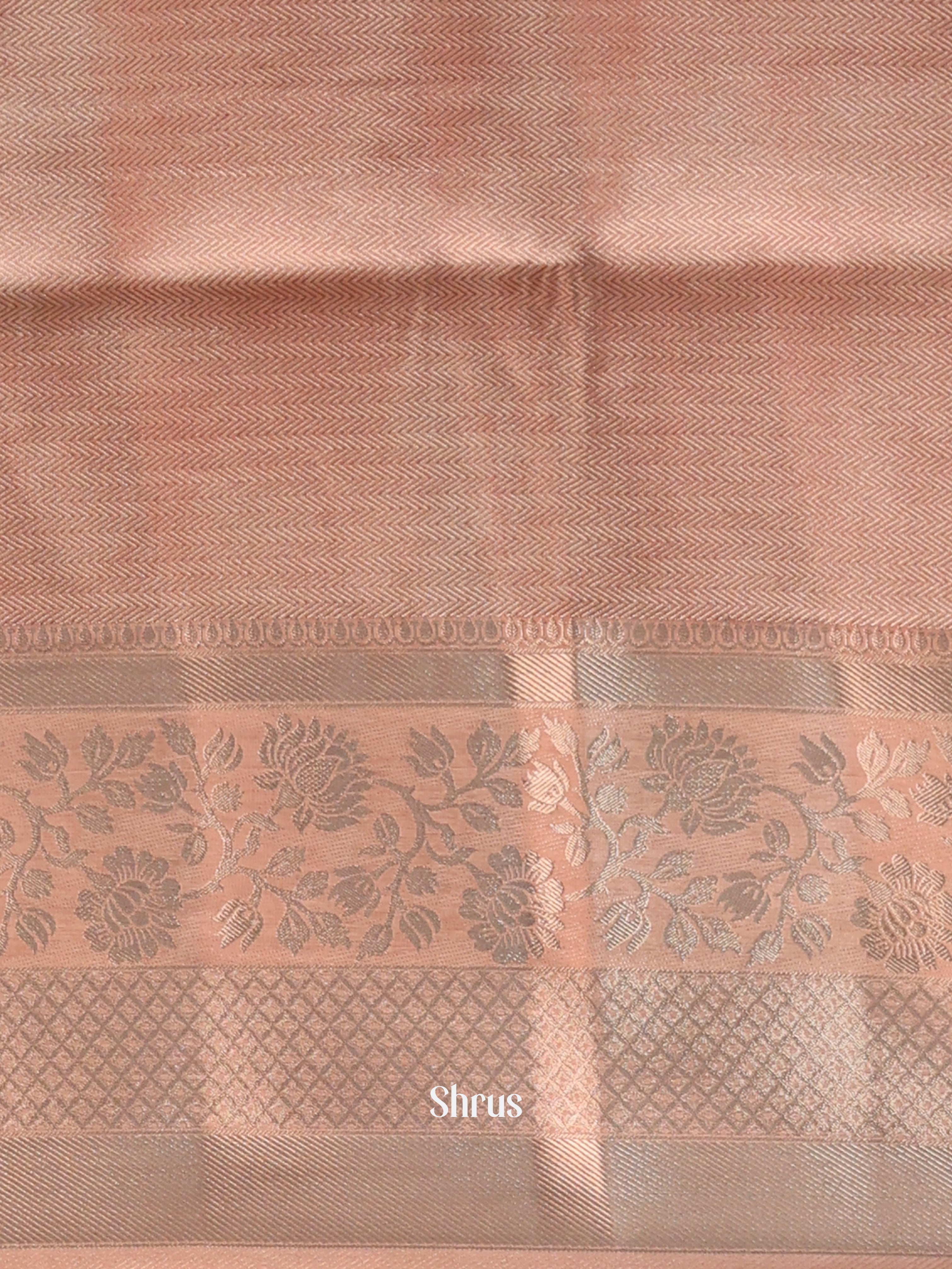 Pink floral - Printed chanderi Saree-1