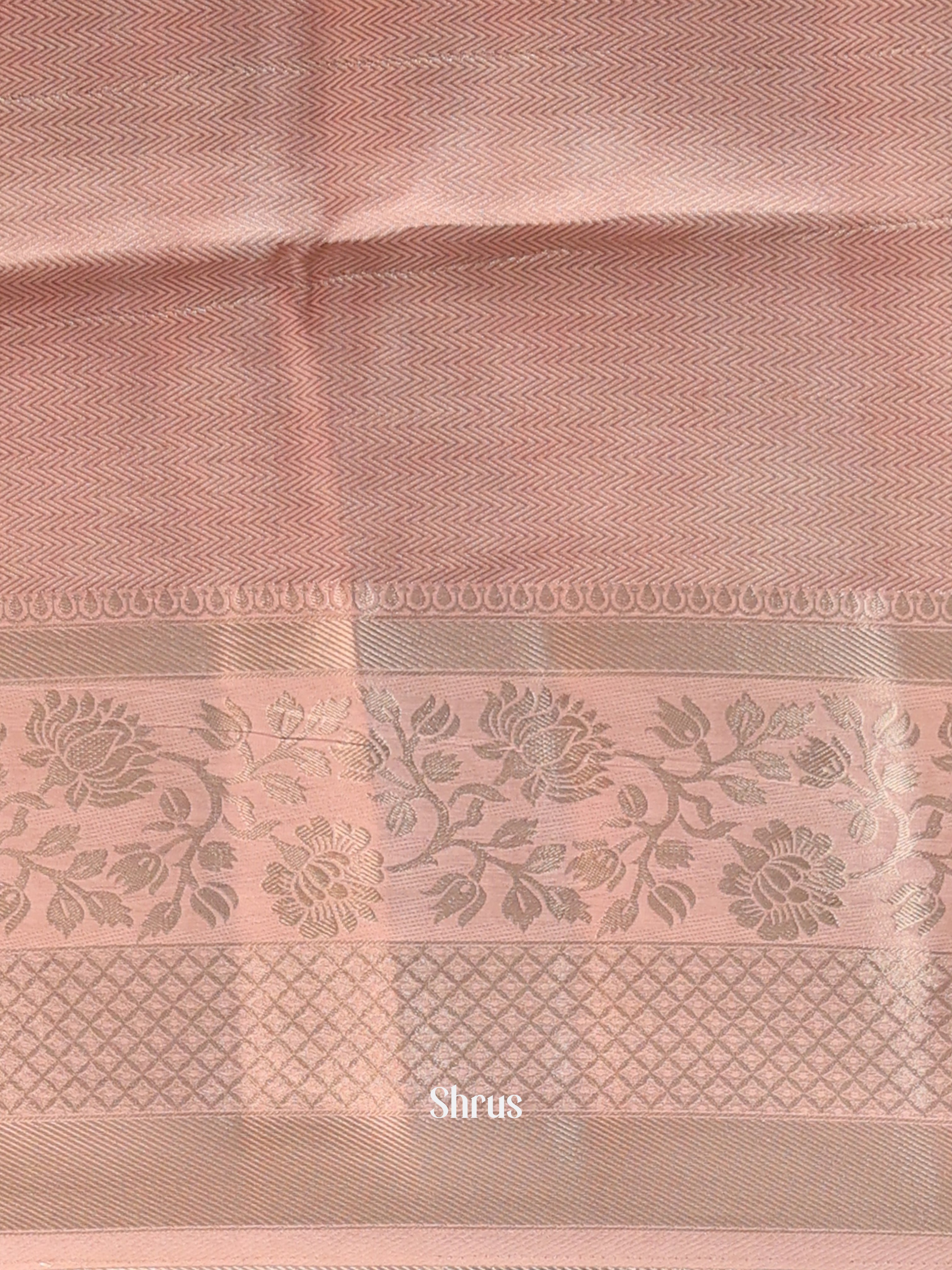 Pink- Printed chanderi Saree - Shop on Shrus.com