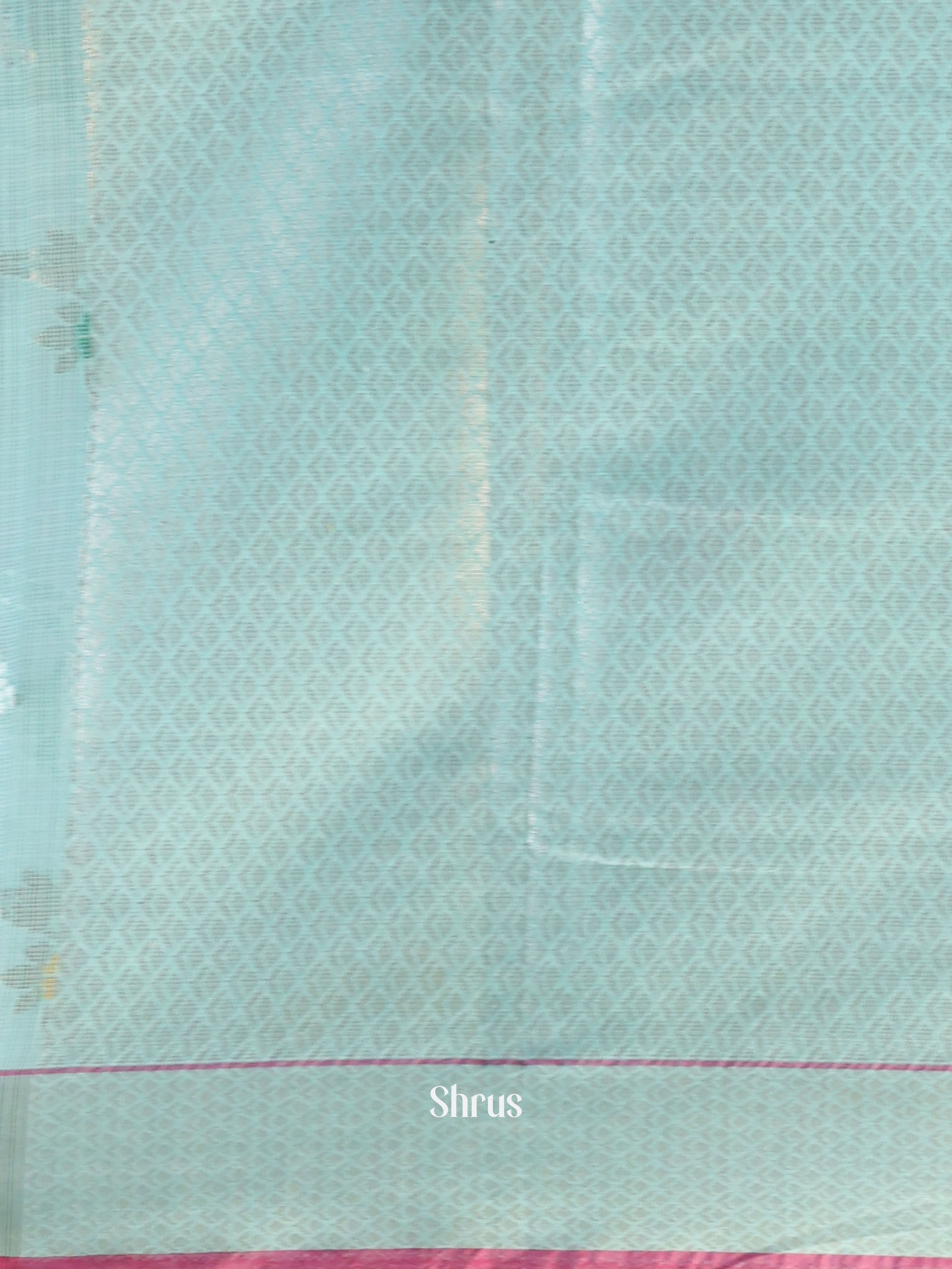 Teal & Pink - Kora Banarasi Saree - Shop on Shrus.com