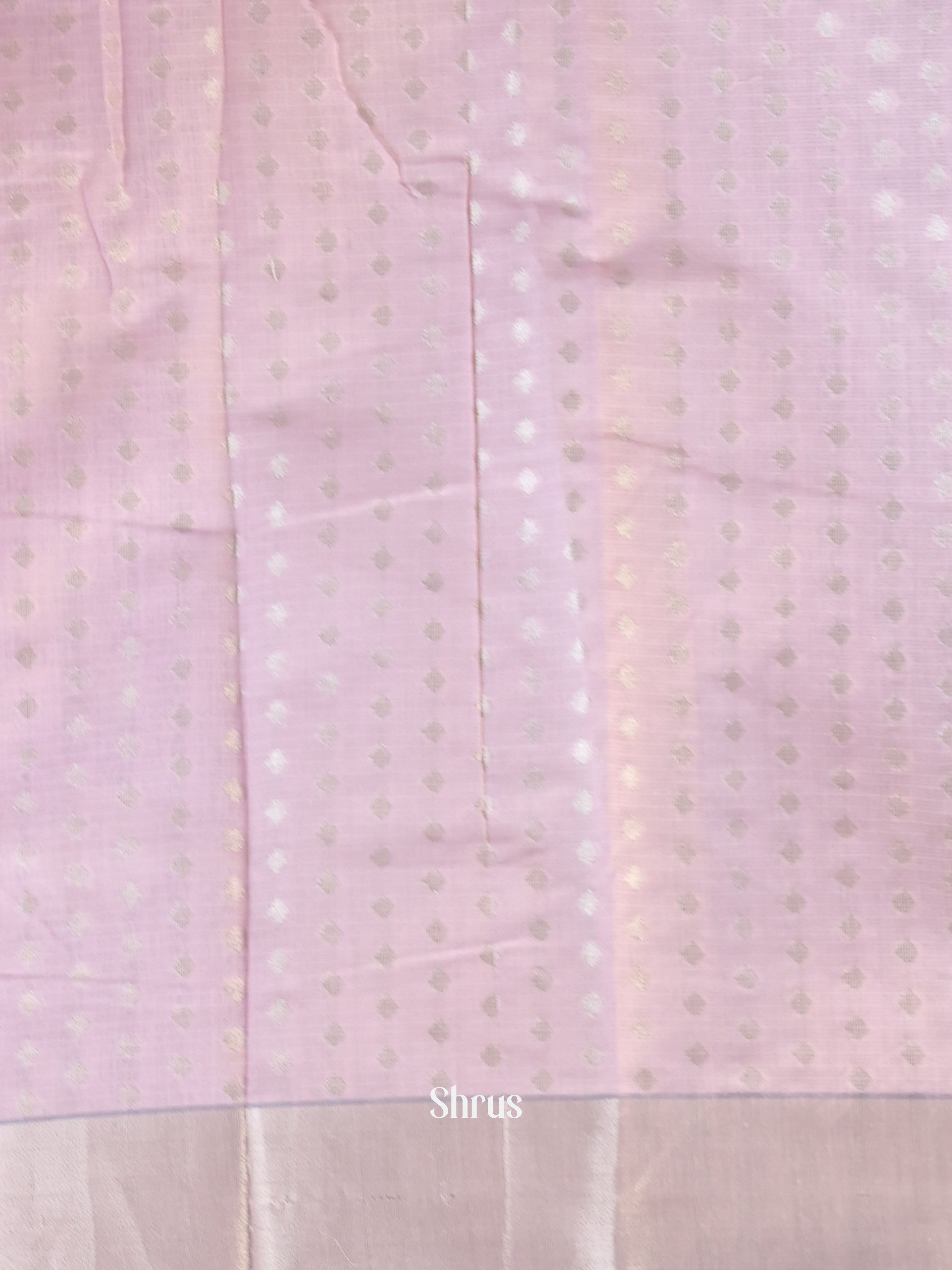 Pink & Grey - Kora Banarasi Saree - Shop on Shrus.com