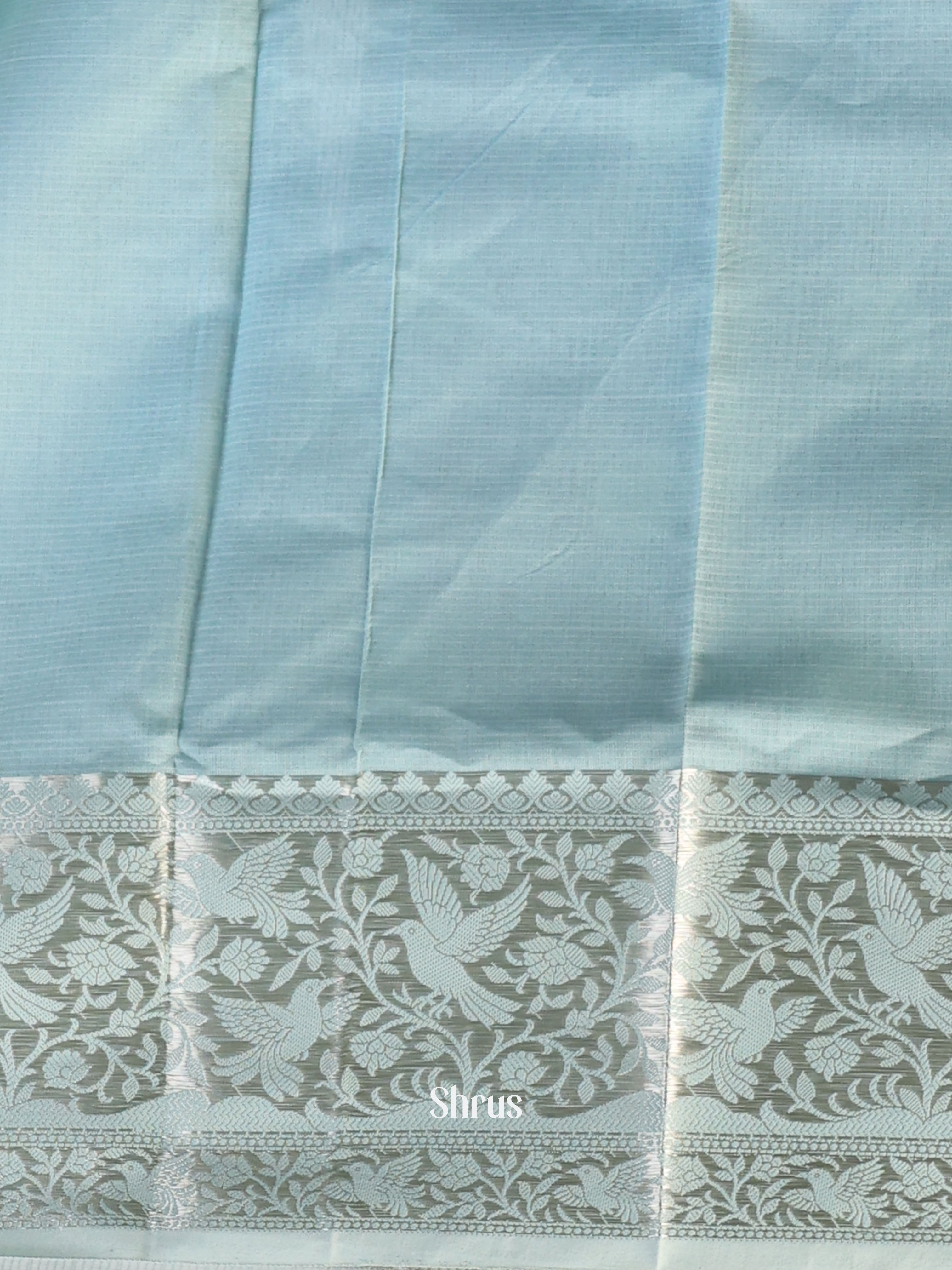 Blue- Kora Banarasi Saree - Shop on Shrus.com