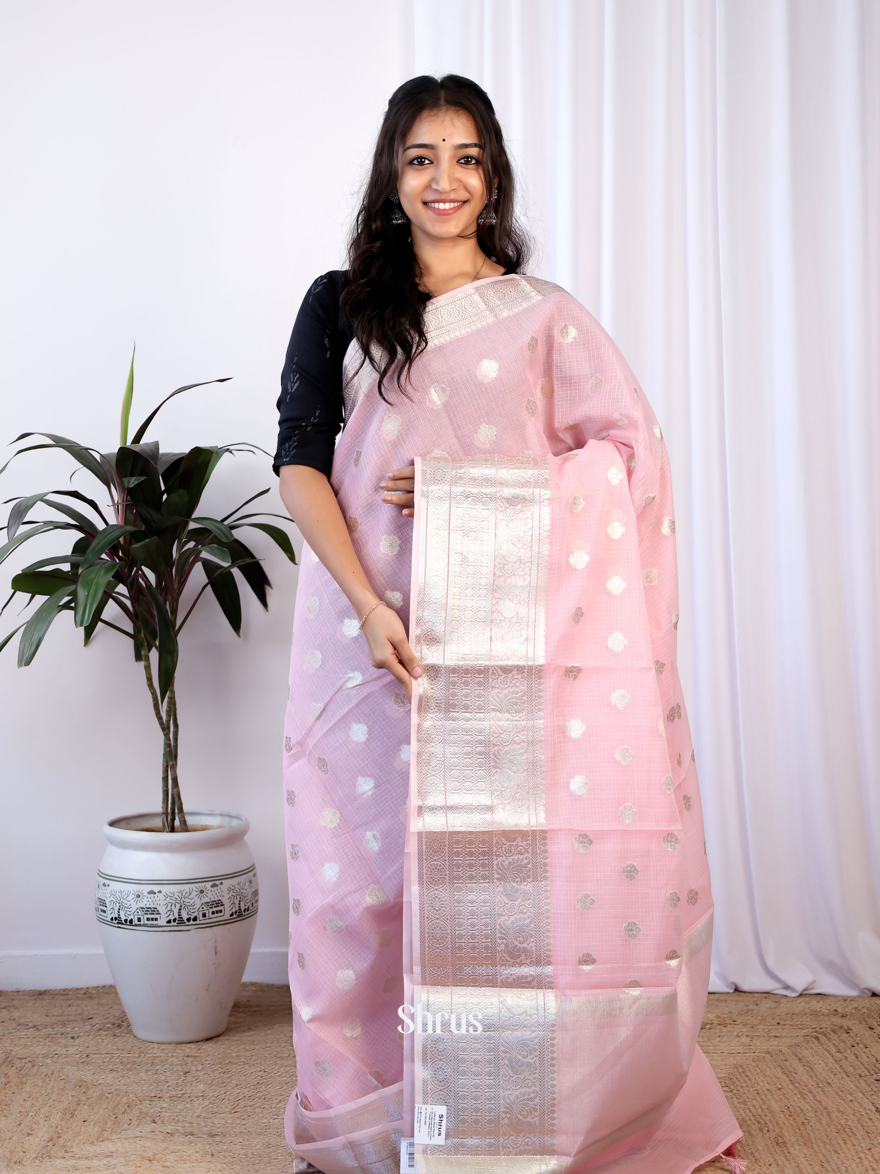 CJS18103 - Kora Banarasi Saree - Shop on Shrus.com