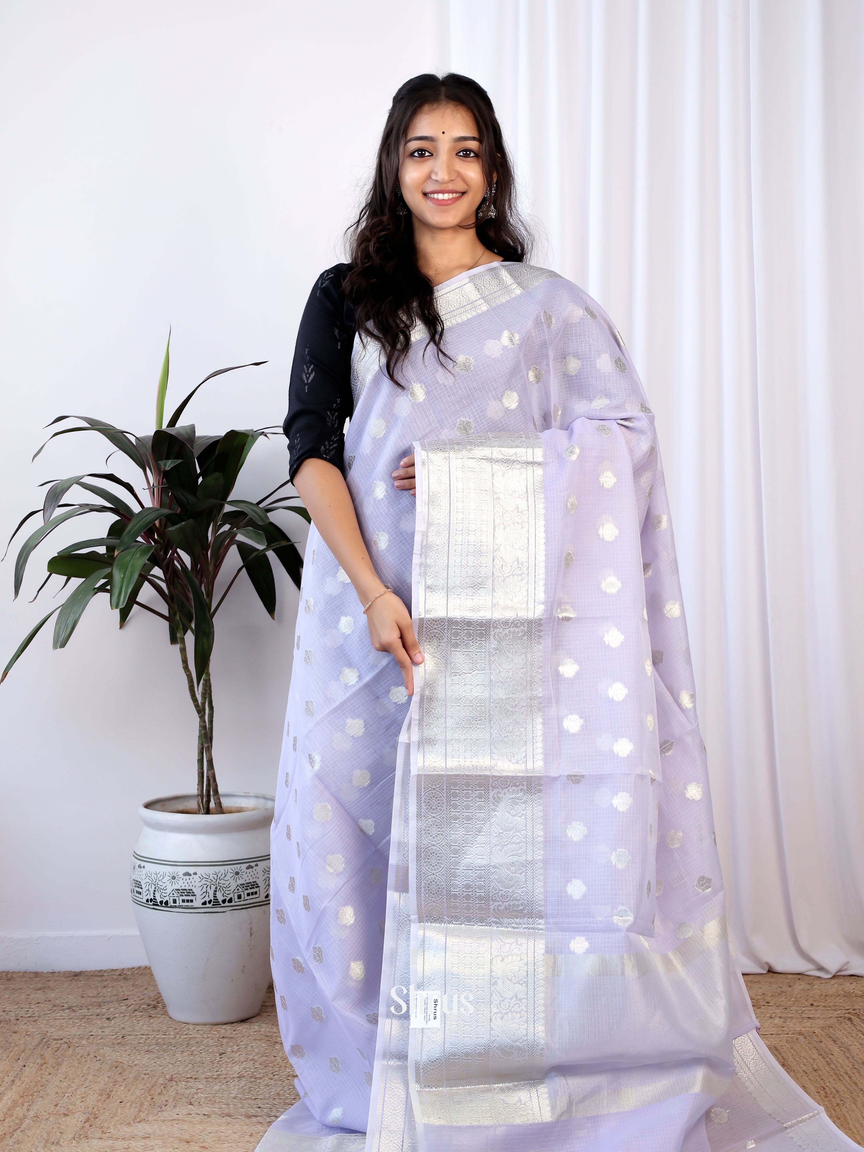 Lavender - Kora Banarasi Saree - Shop on Shrus.com
