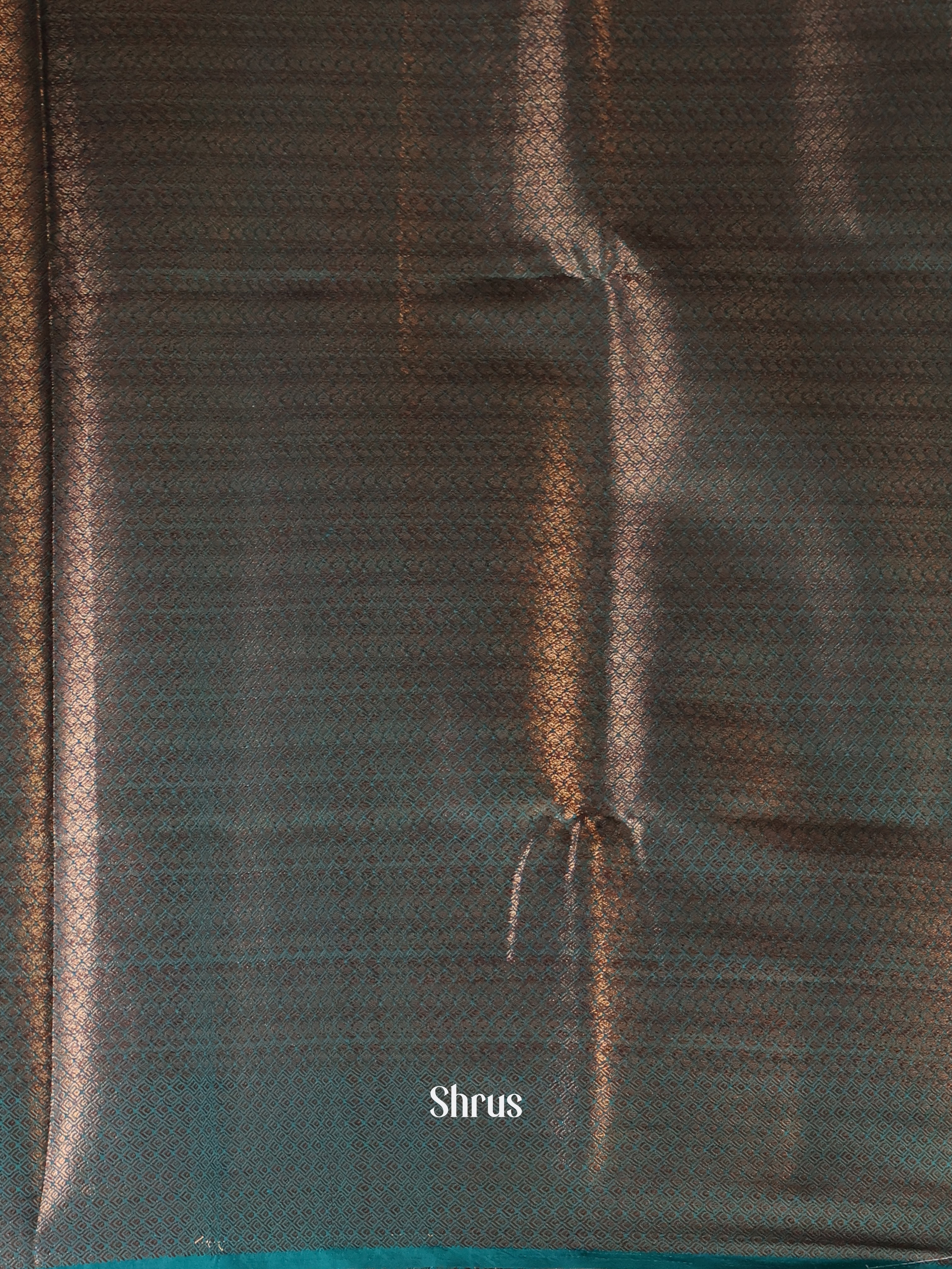 Maroon & Teal - Semi Jute Saree - Shop on Shrus.com
