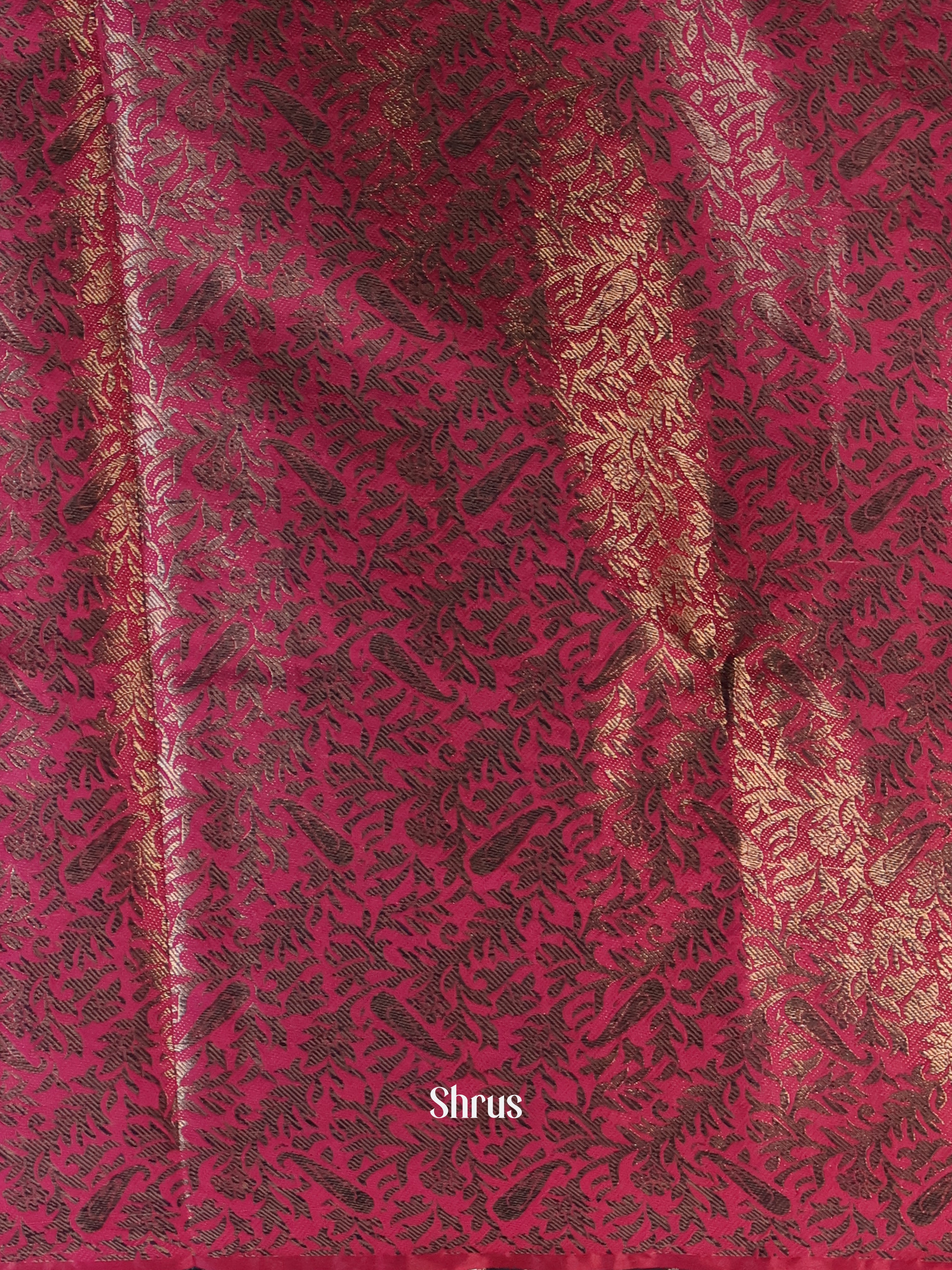 Blue & Maroon- Semi Jute Saree - Shop on Shrus.com