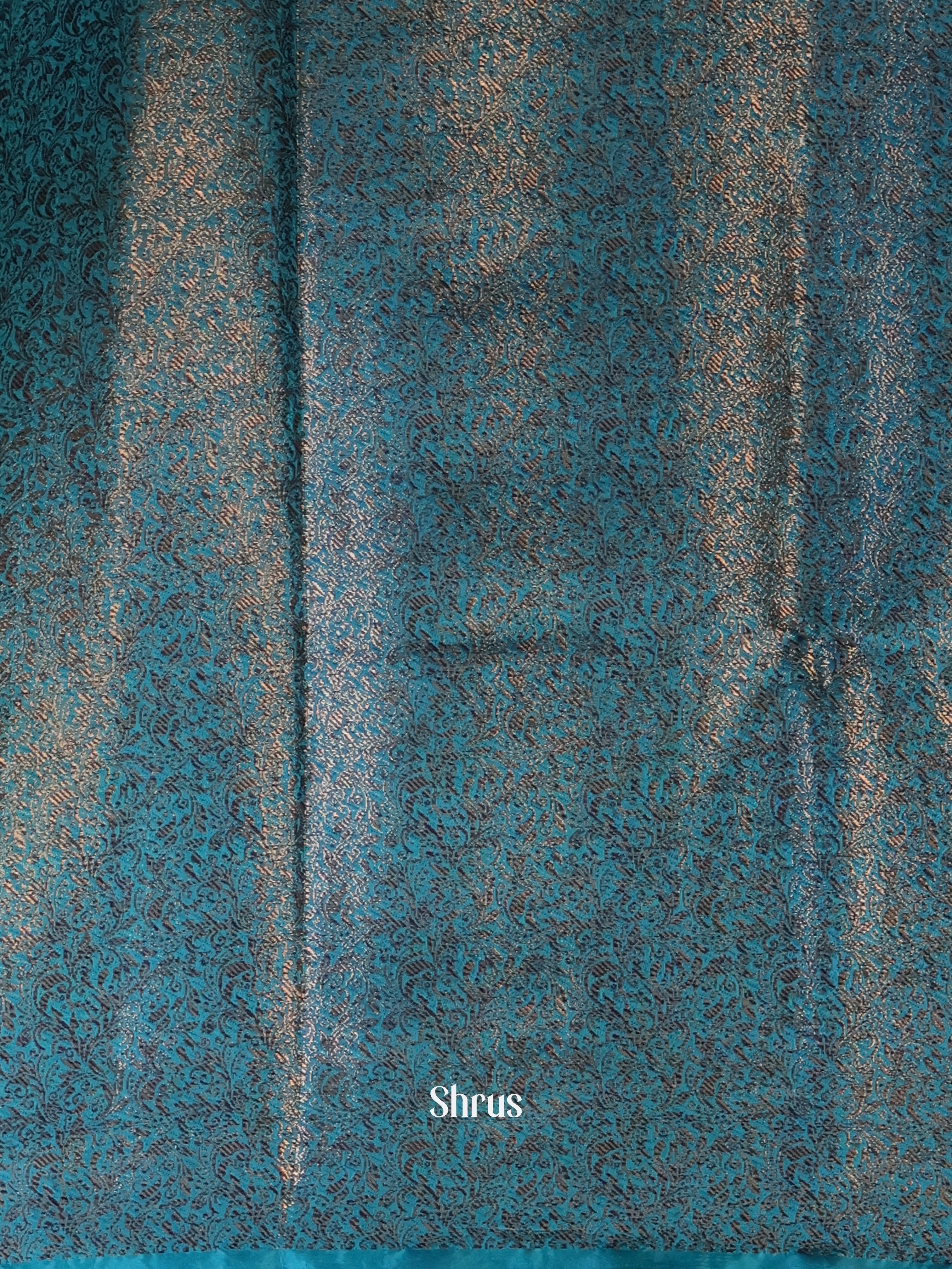 Green & Blue - Semi Jute Saree - Shop on Shrus.com