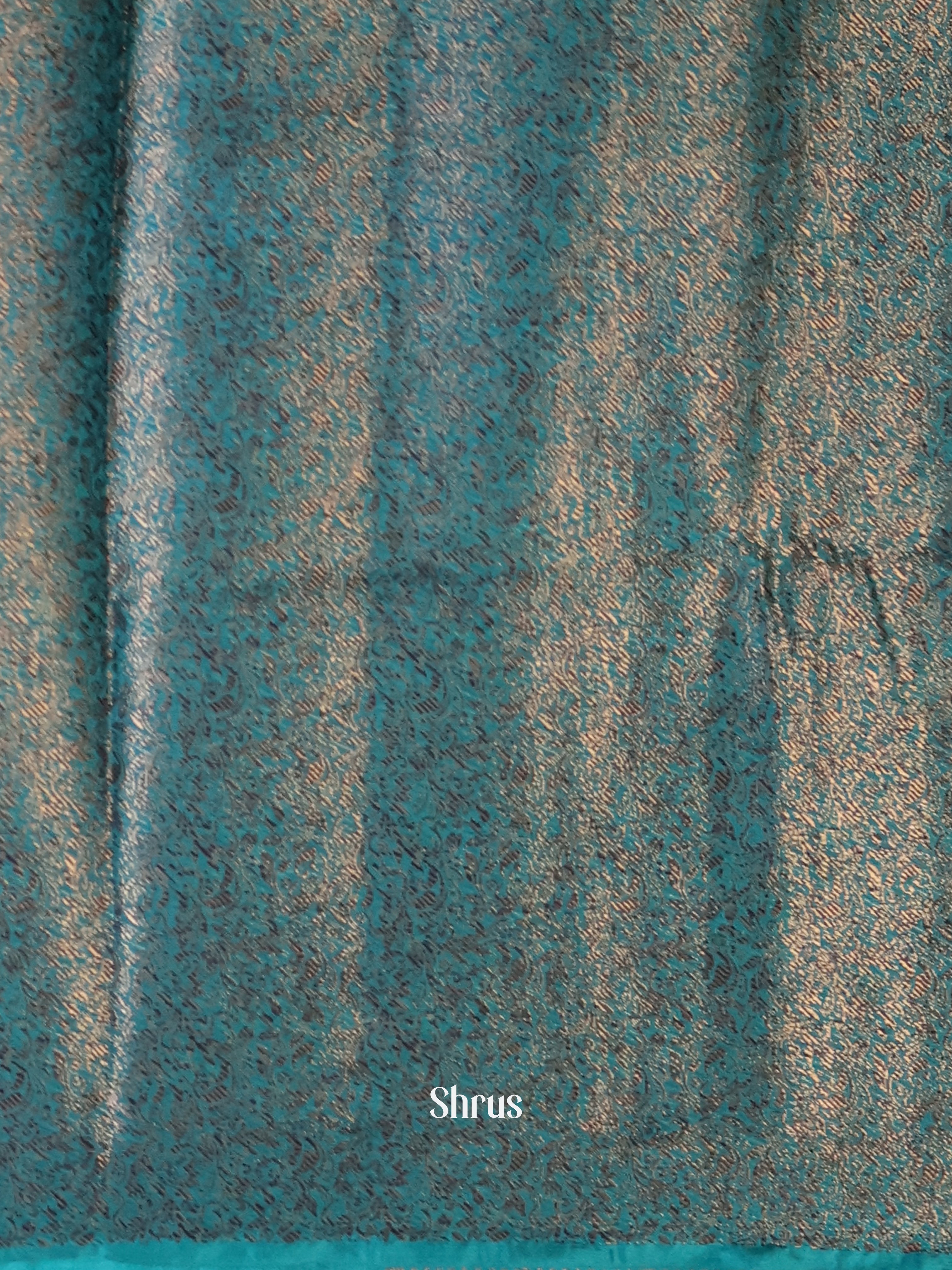 Maroon & Blue- Semi Jute Saree - Shop on Shrus.com