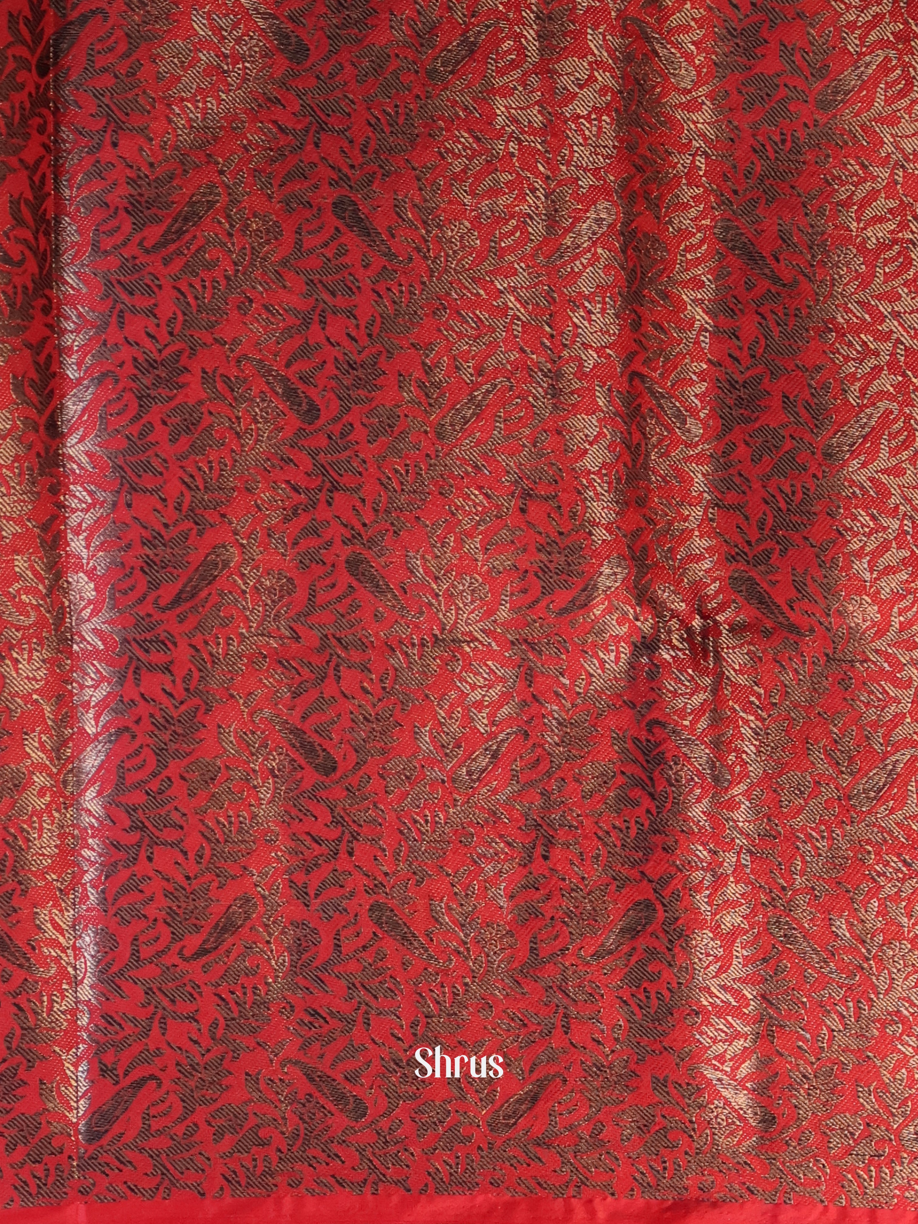 Blue & Maroon- Semi Jute Saree - Shop on Shrus.com