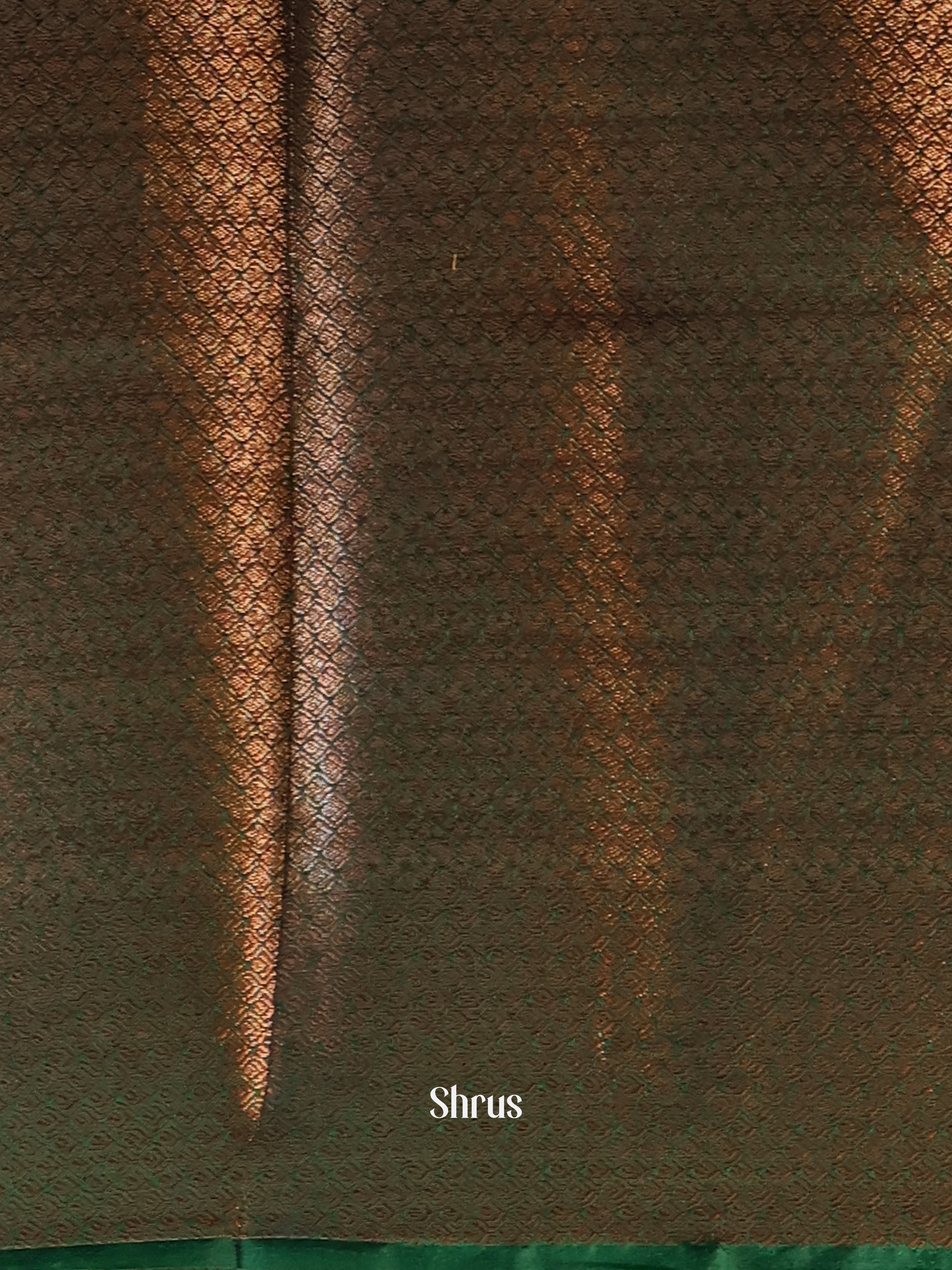 Red & Green - Semi Jute Saree - Shop on Shrus.com