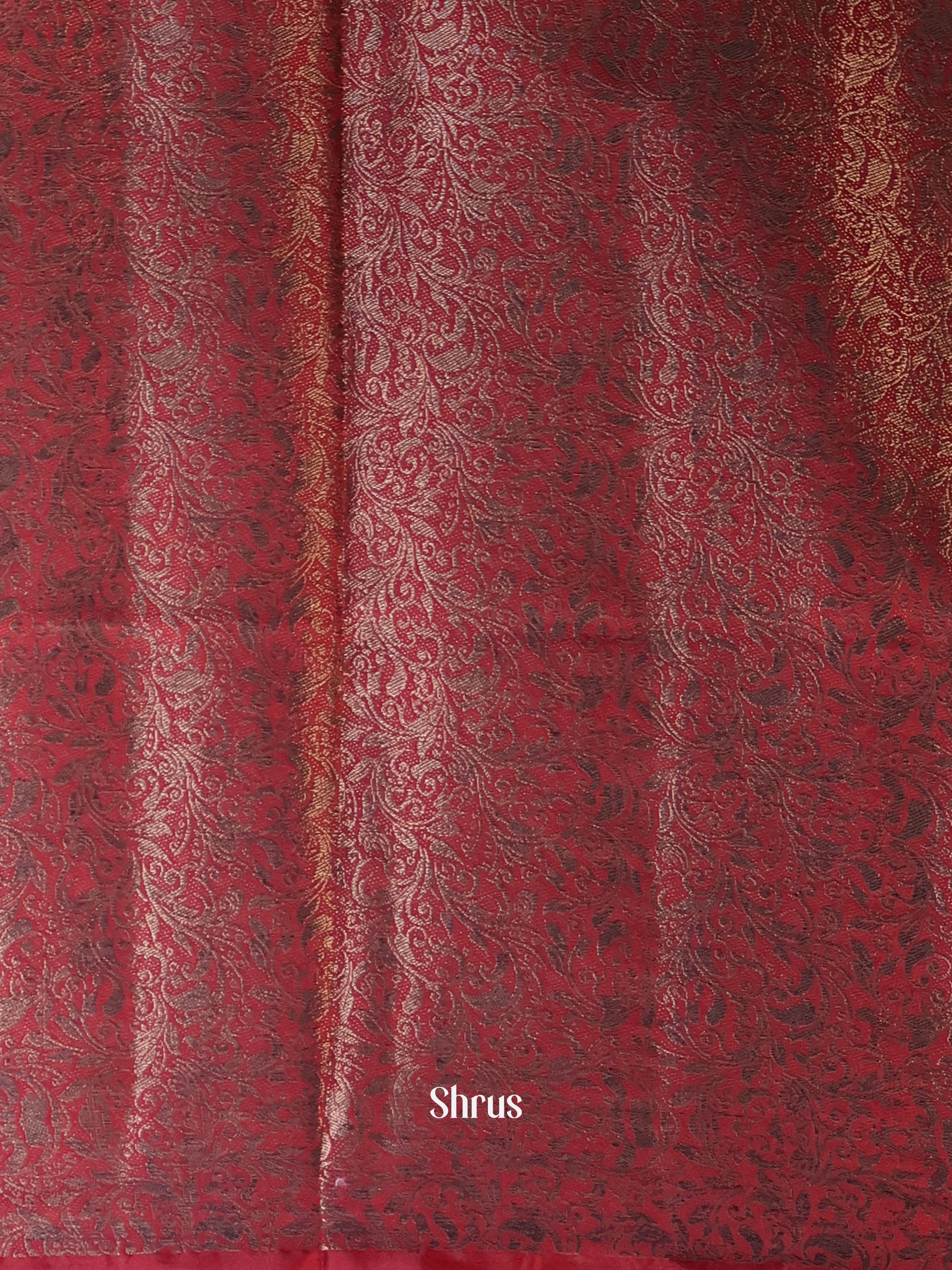 Brown & Maroon - Semi Jute Saree - Shop on Shrus.com