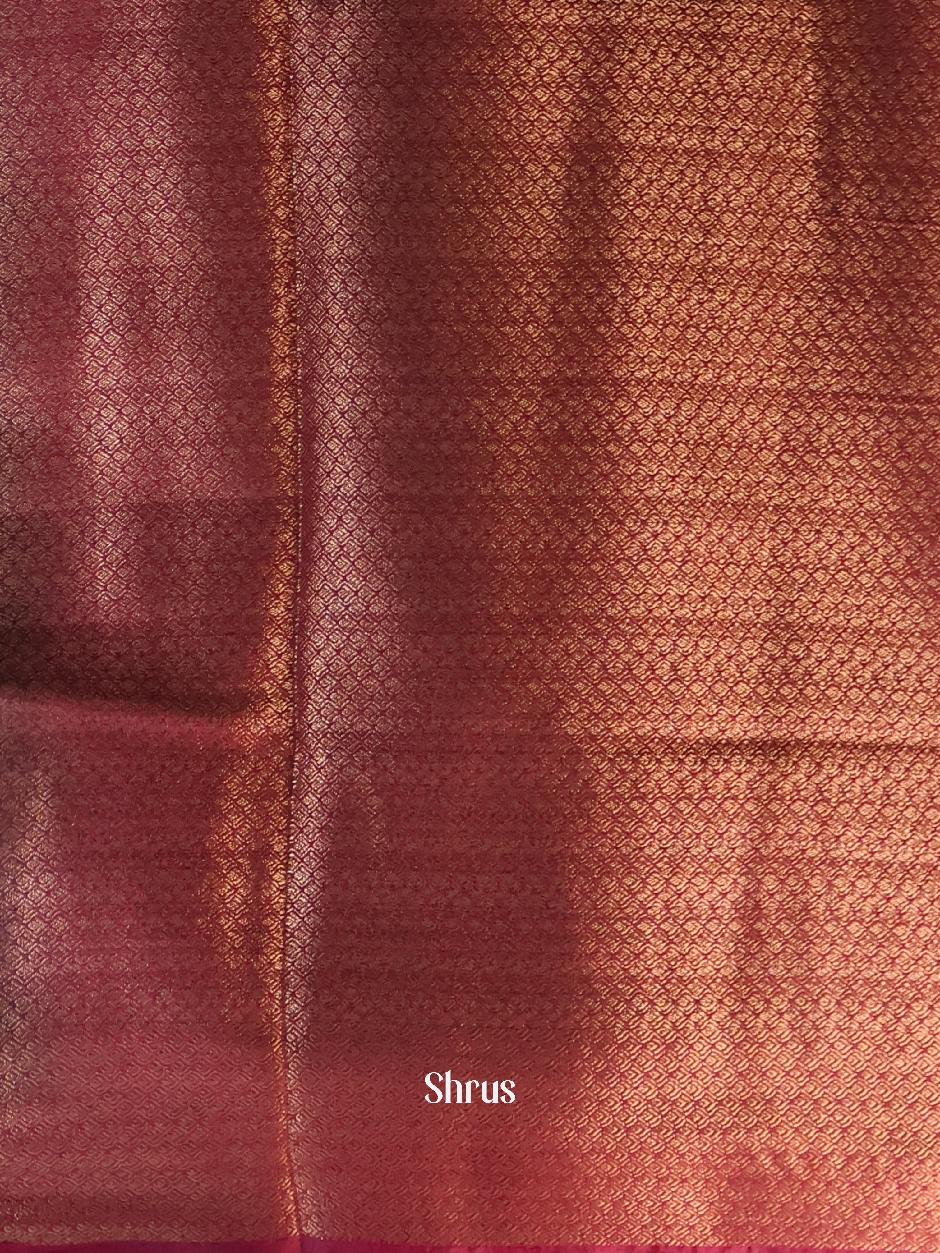 Grey & Maroon - Semi Jute Saree - Shop on Shrus.com