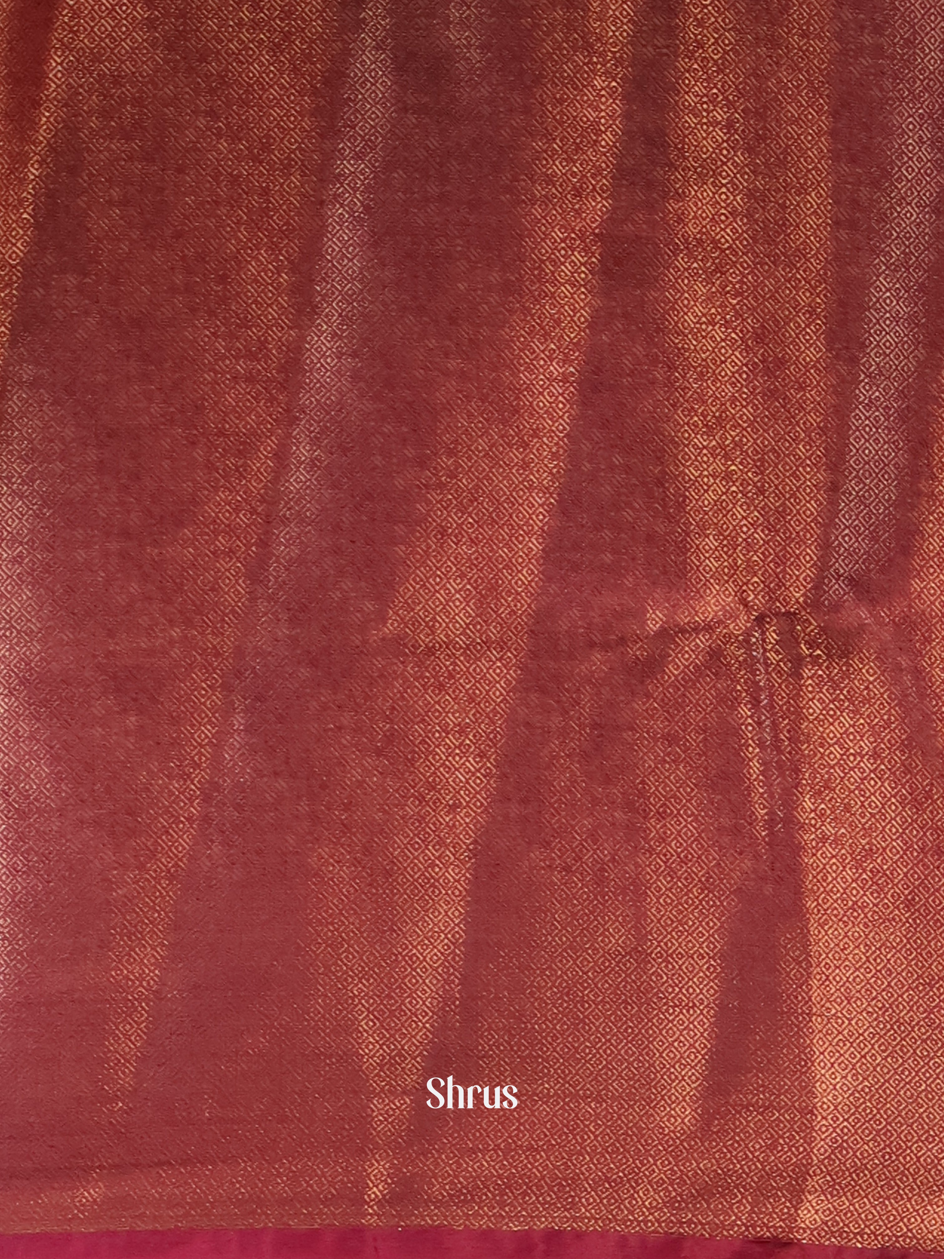 Grey & maroon - Semi Jute Saree - Shop on Shrus.com