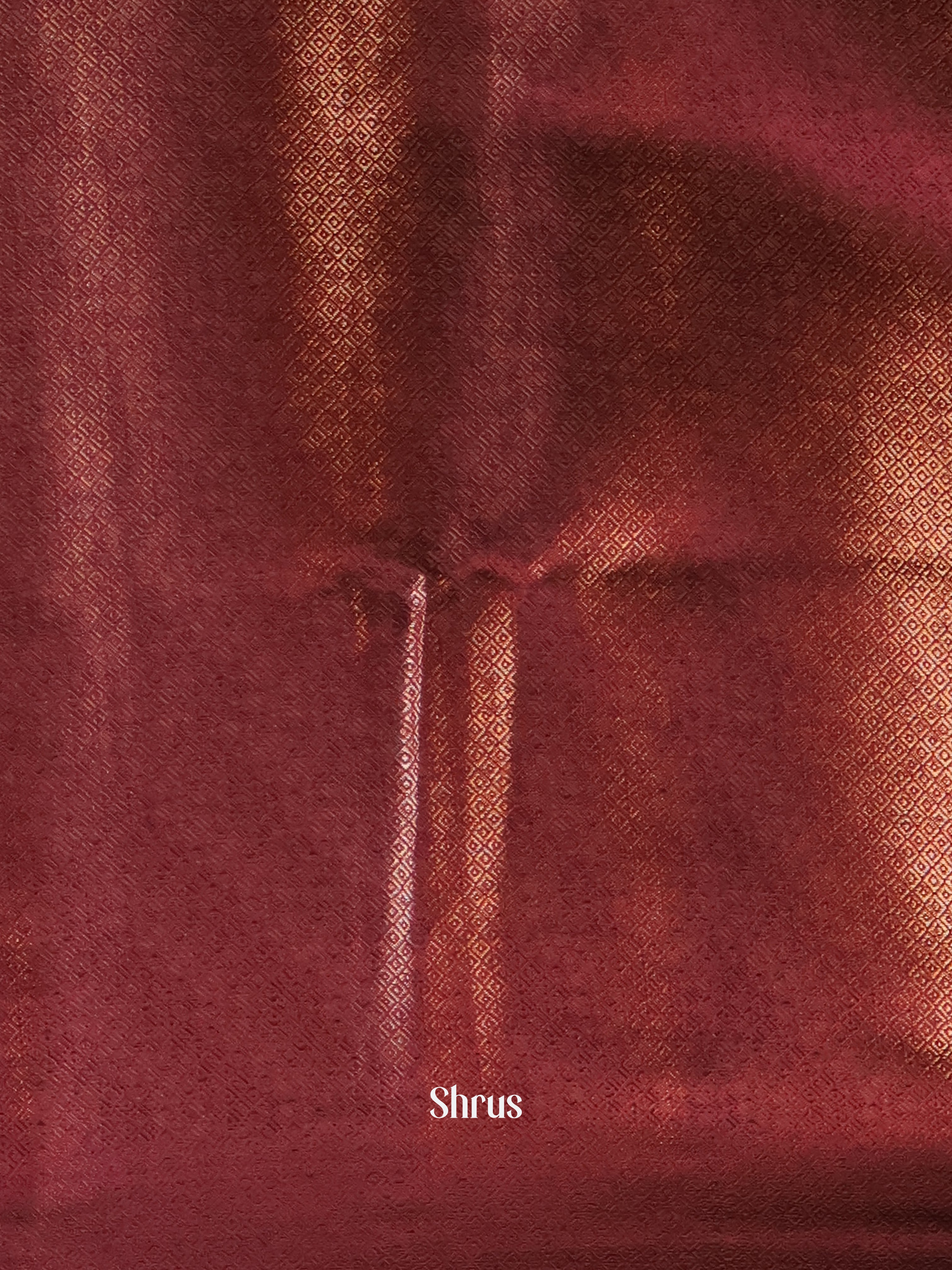 Blue & Maroon - Semi Jute Saree - Shop on Shrus.com