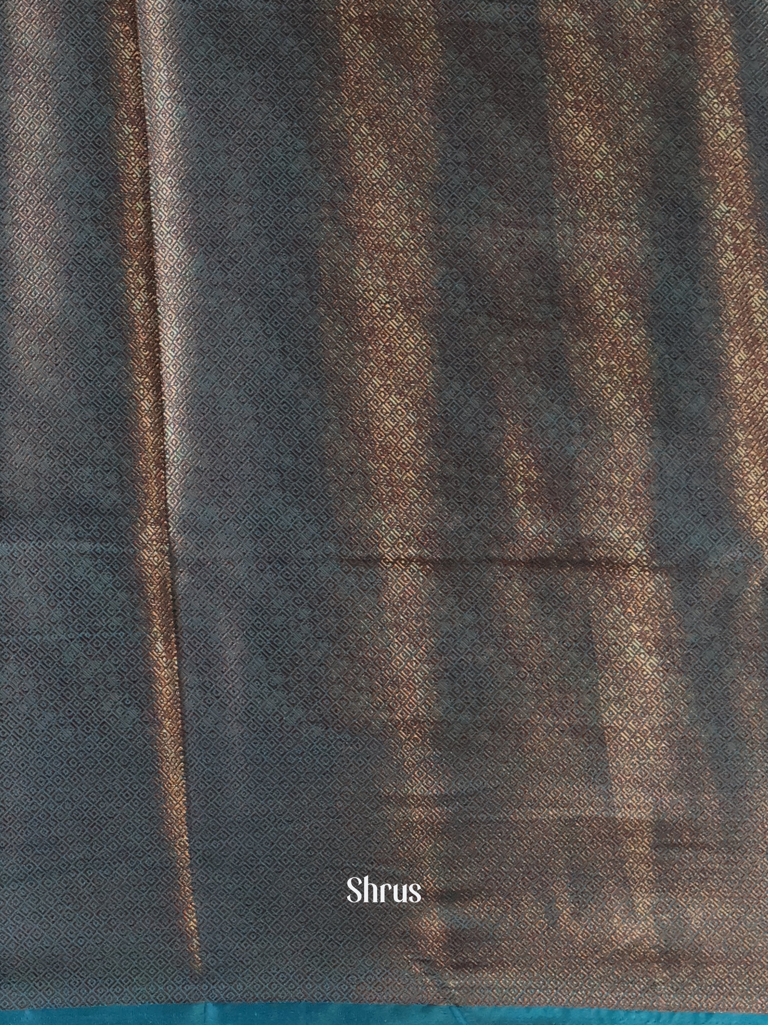 Green & Blue- Semi Jute Saree - Shop on Shrus.com
