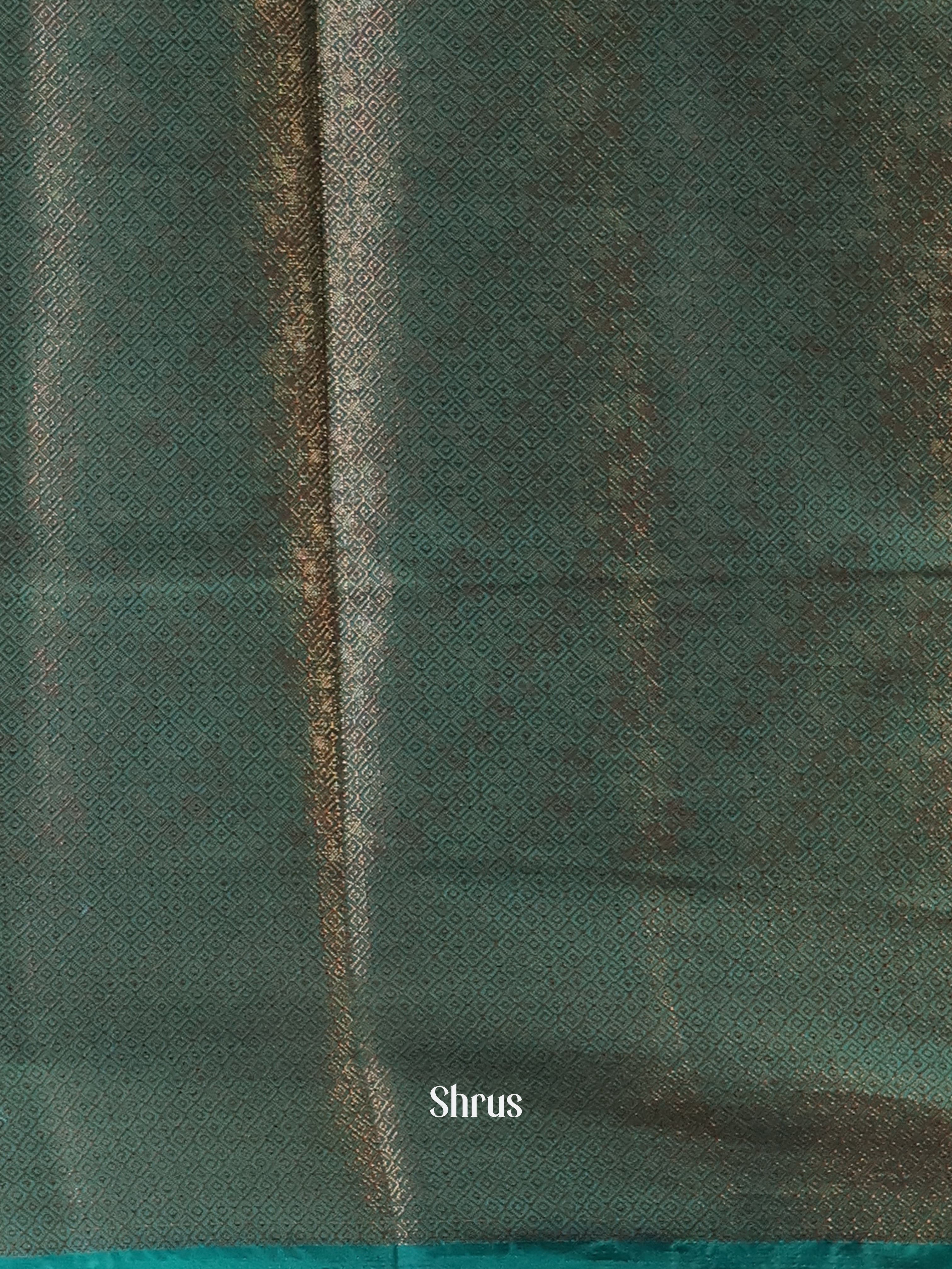 Wine & Green - Semi Jute Saree - Shop on Shrus.com