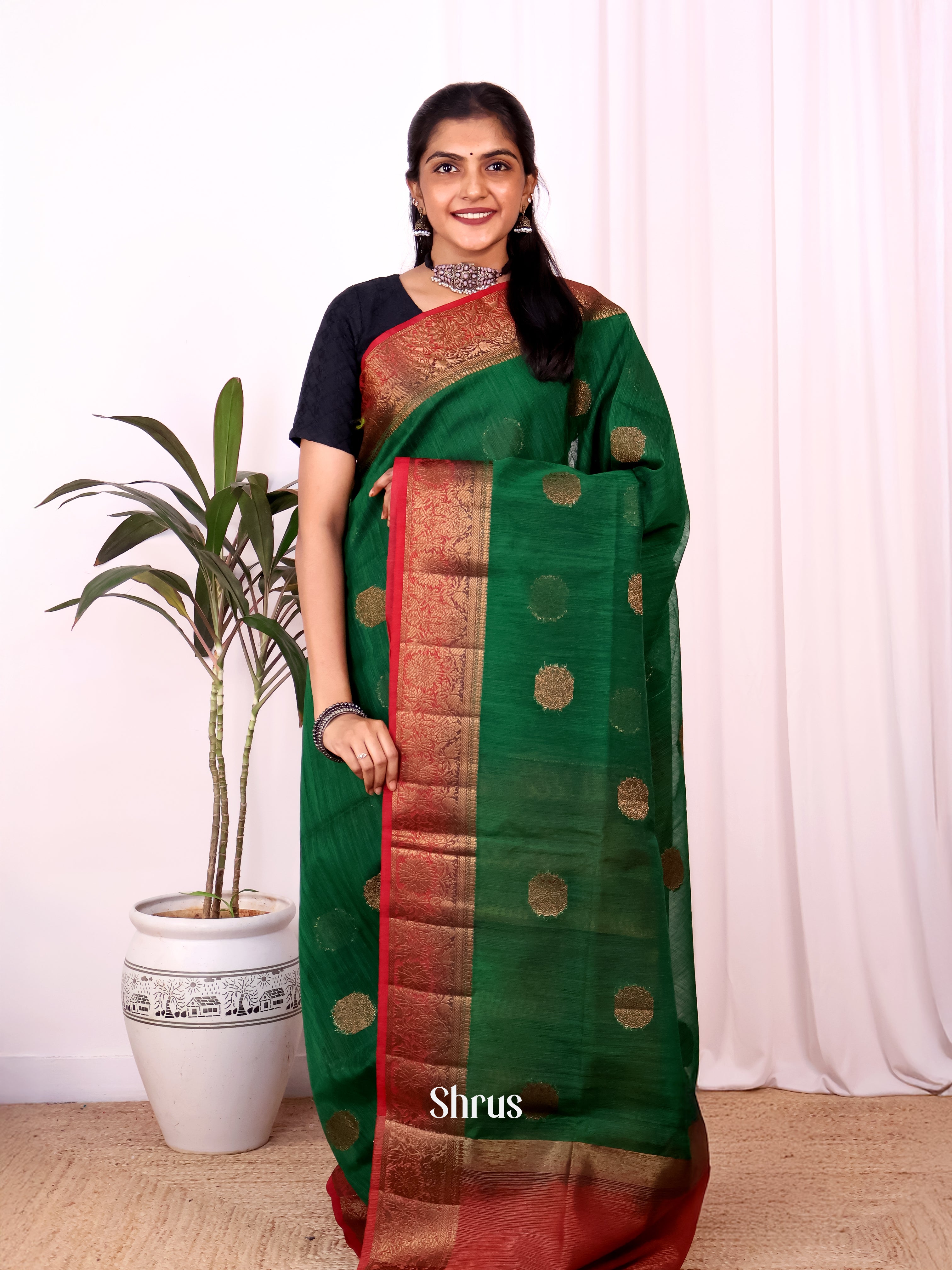 CJS18232 - Semi Jute Saree - Shop on Shrus.com