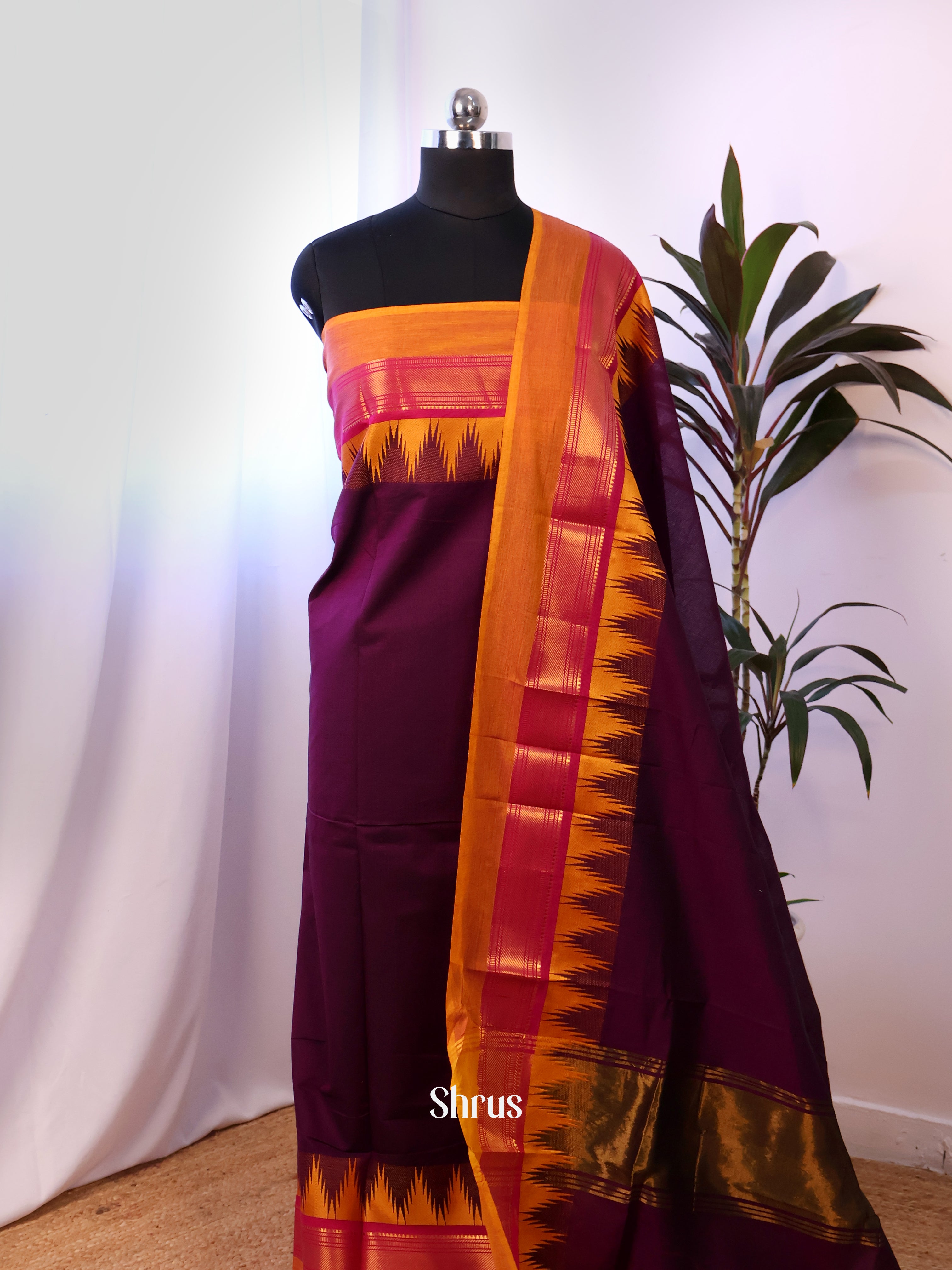 CJS18260 - chettinad top & dupatta combo - Shop on Shrus.com